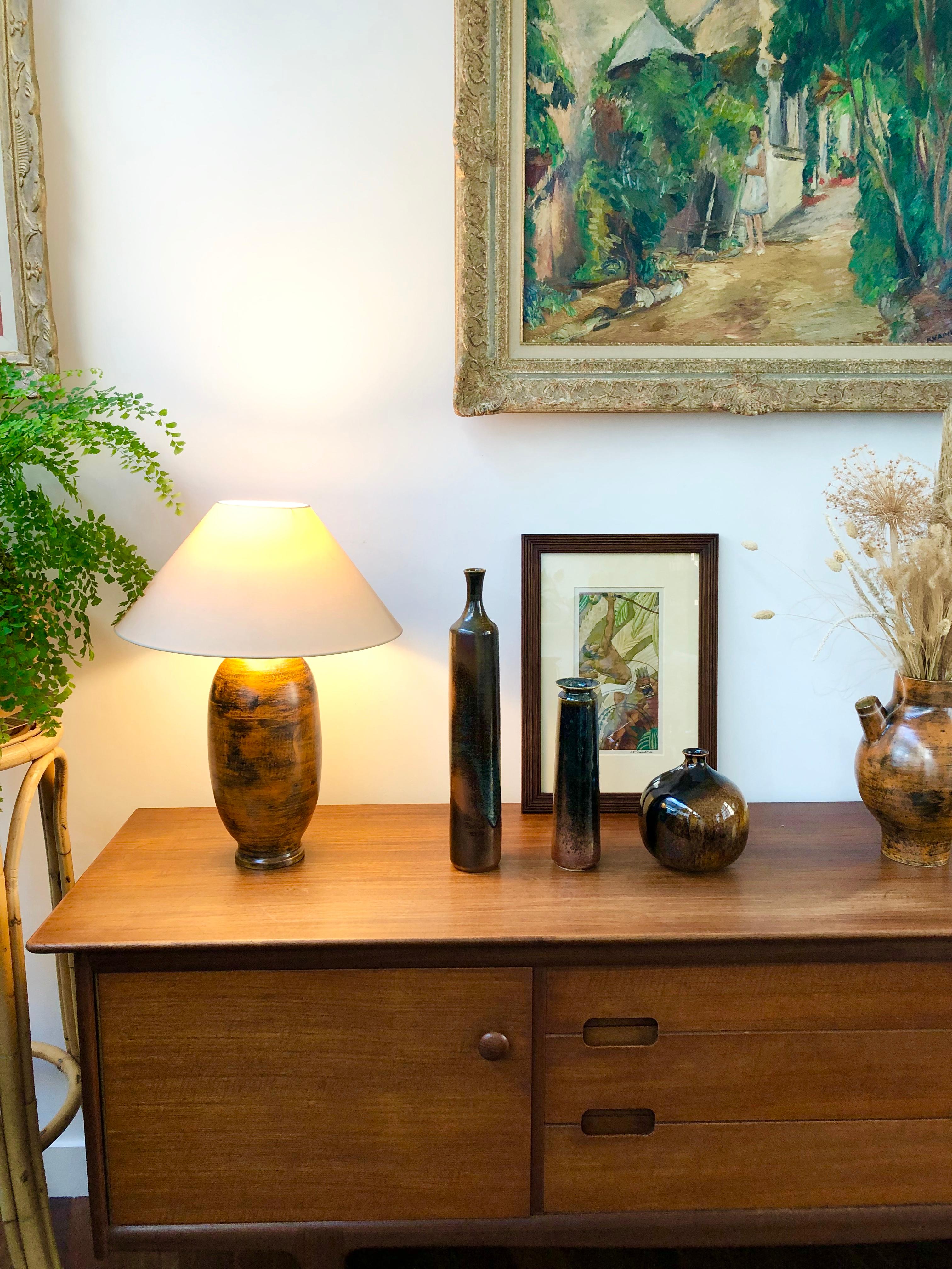 French Ceramic Bottle-Shaped Vase, circa 1960s 10