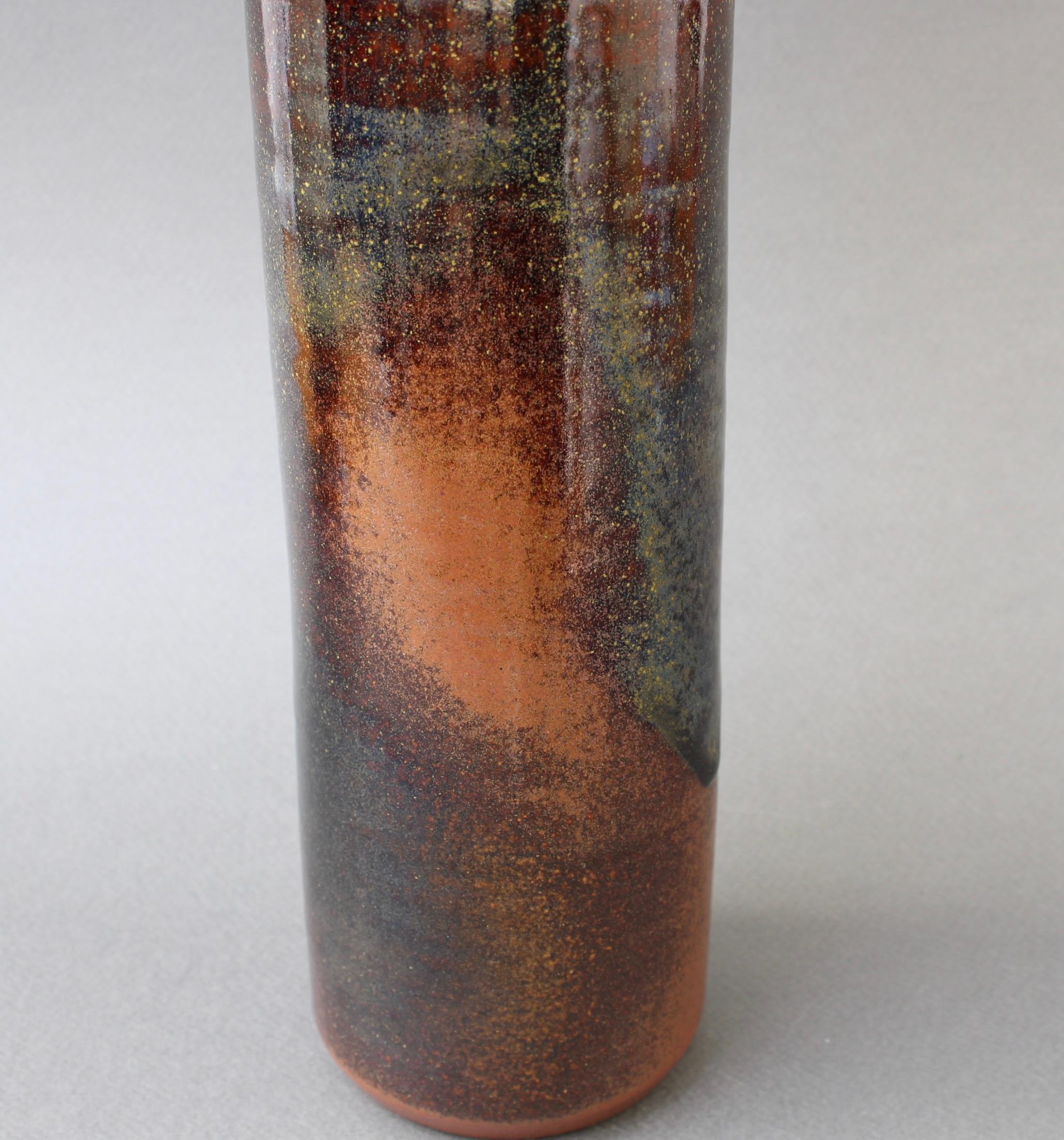 French Ceramic Bottle-Shaped Vase, circa 1960s 3