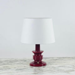 French Ceramic "Bougeoir" Table or Desk Lamp with Parchment Paper Shade