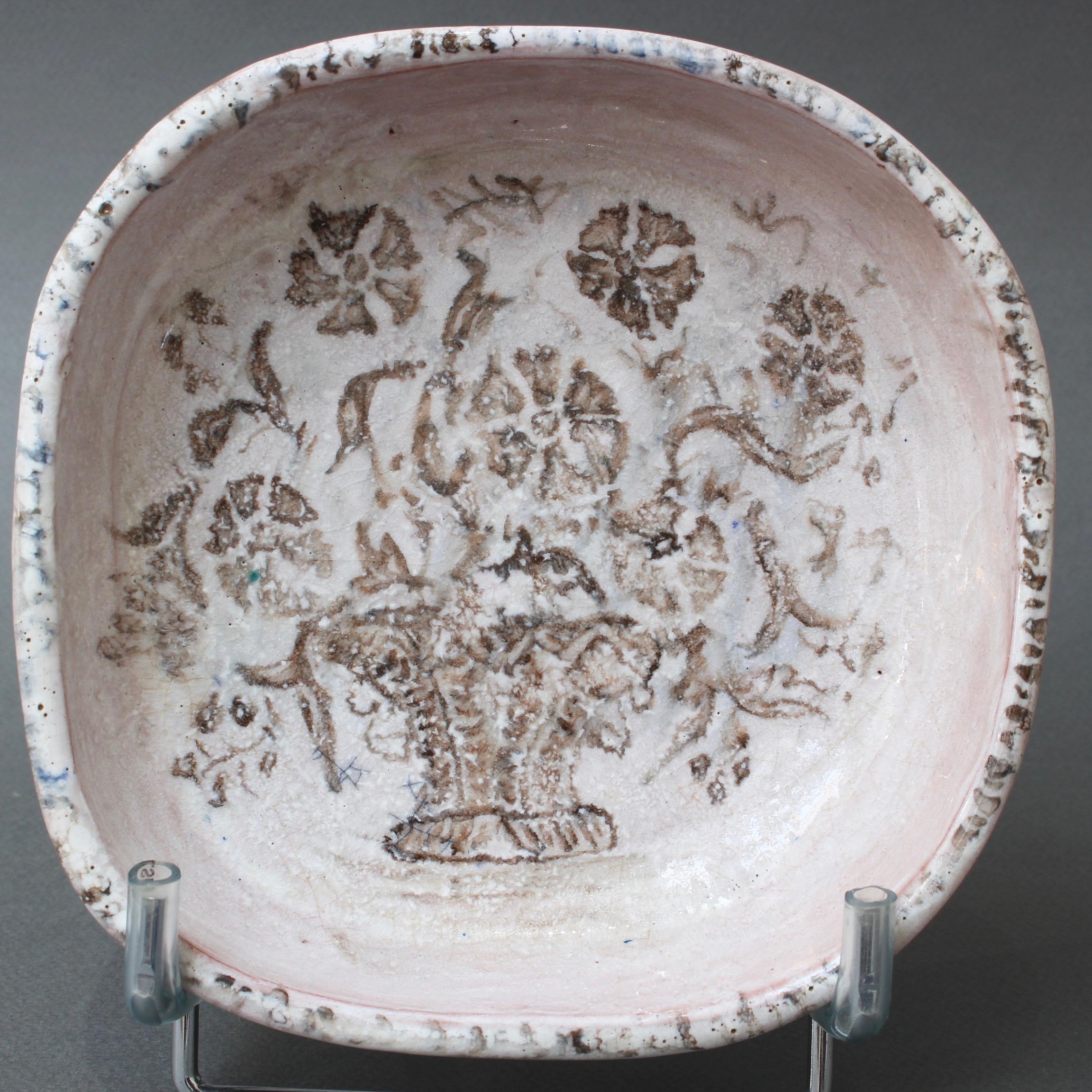 French Ceramic Bowl by Edouard Cazaux, circa 1930s 2