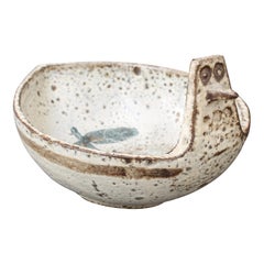 French Ceramic Bowl / Vide-Poche by Gustave Reynaud, Le Mûrier, circa 1950s