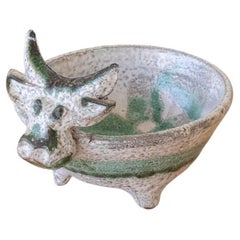 French Ceramic Bull Vide Poche by Albert Thiry