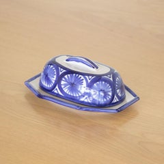 Piatto da burro in ceramica francese di Robert Picault