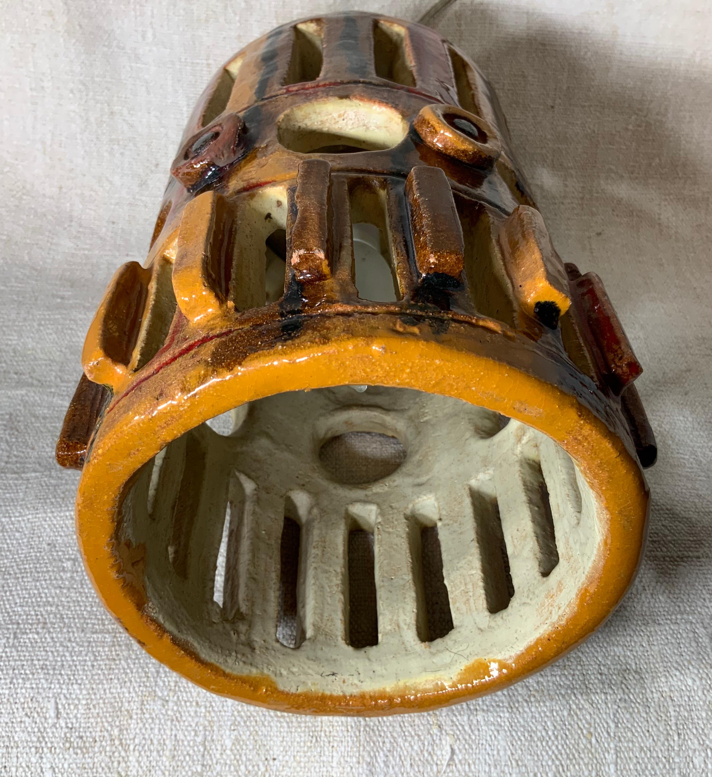 French Ceramic Ceiling Light Fix For Sale 6