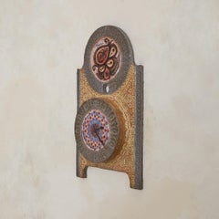Horloge en céramique française n° 01 de Jacques Poussine, années 1970
