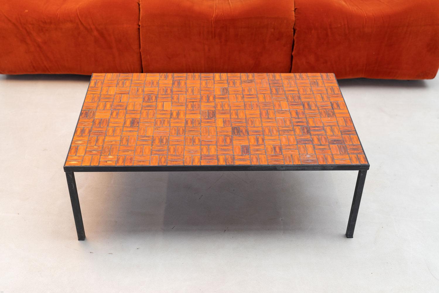 French ceramic coffee table, 1960s For Sale 2