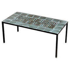 Vintage French Ceramic Coffee Table By Jean de Lespinasse, 1960's