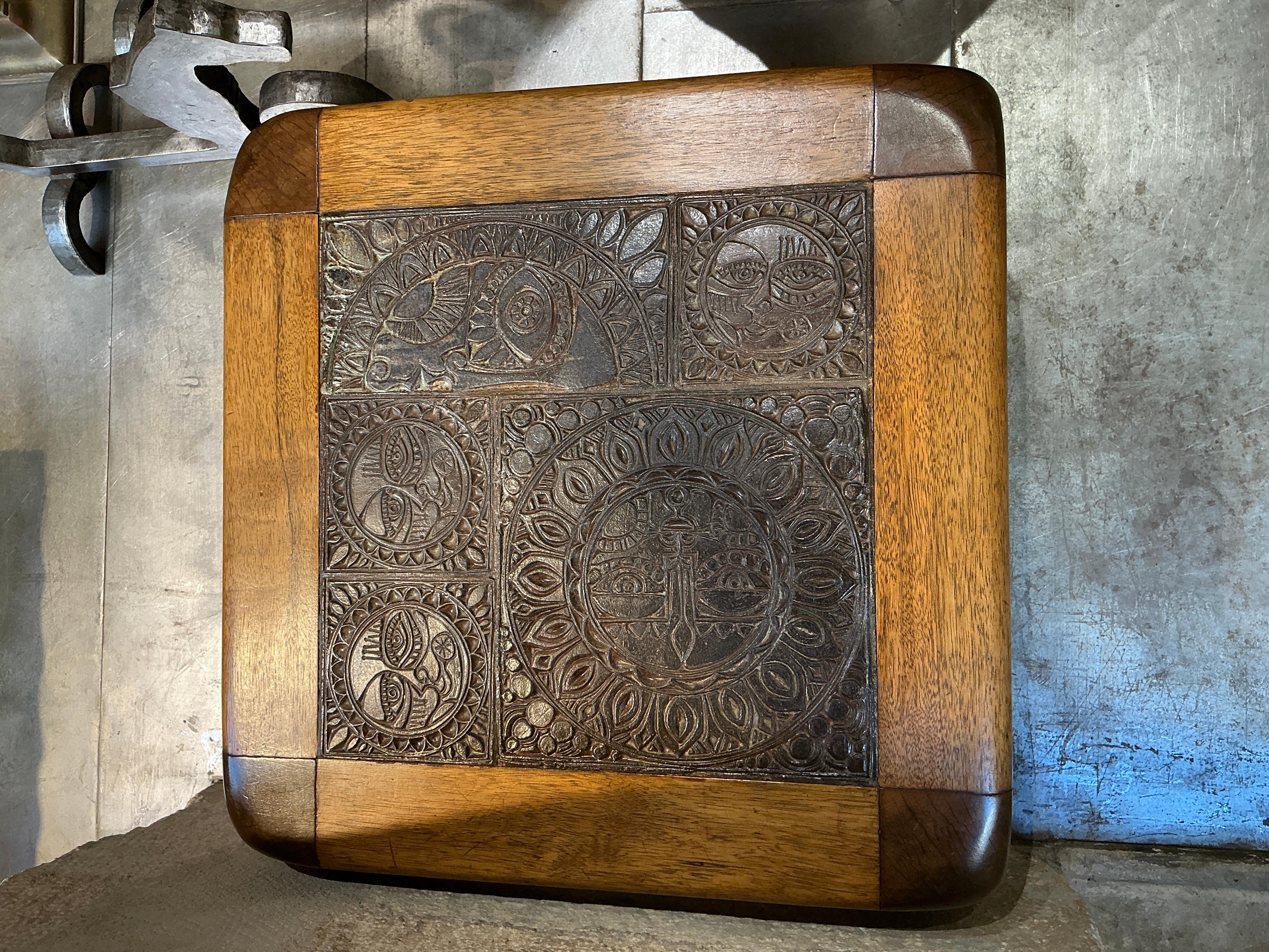 Mid-Century Modern Table basse en céramique française R Zobel Vallauris circa 1970 en vente