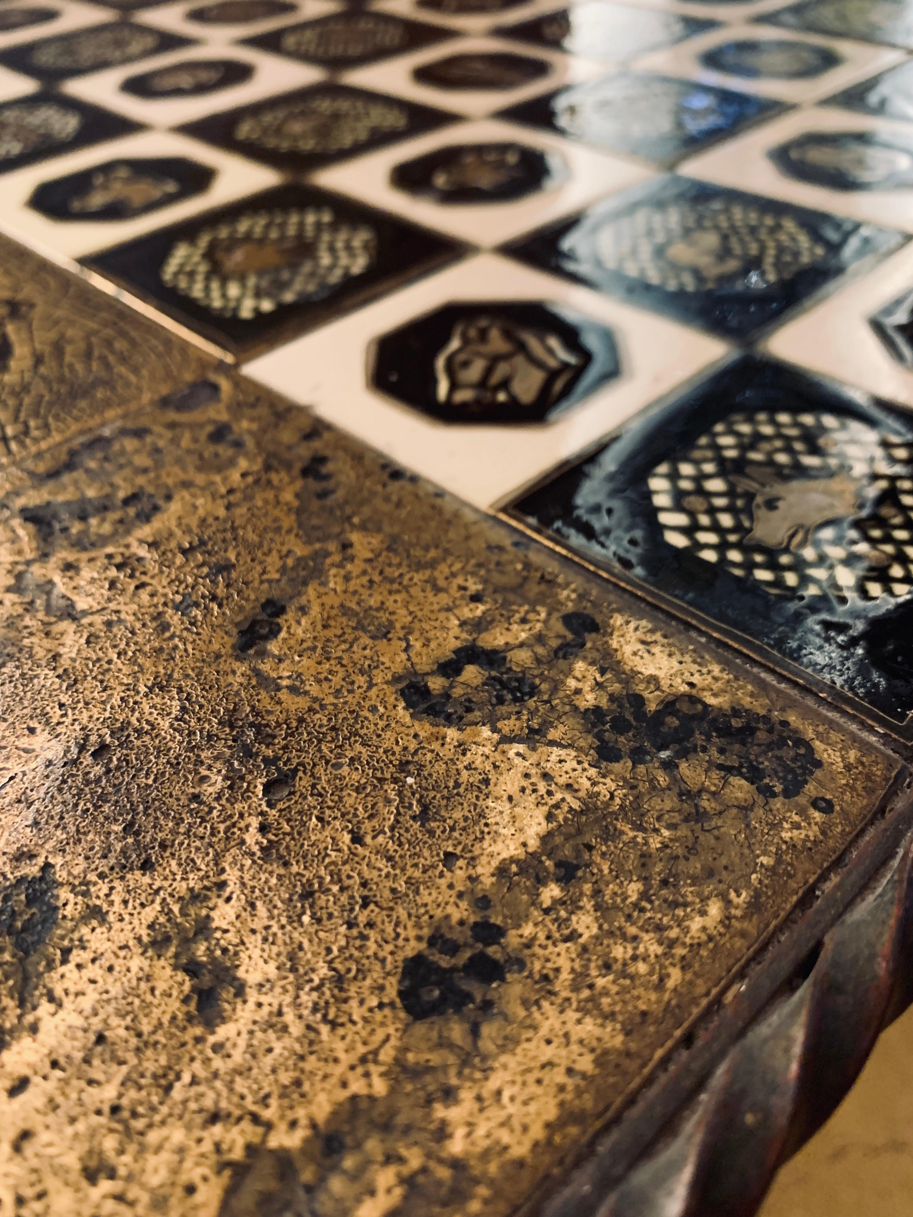 French Ceramic Coffee Table, Vallauris, 1950s For Sale 2
