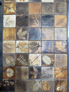 Table basse en céramique française avec des carreaux de garrigue dans le style de R.Capron