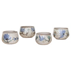 French Ceramic Cups by Gustave Reynaud, Set of Four