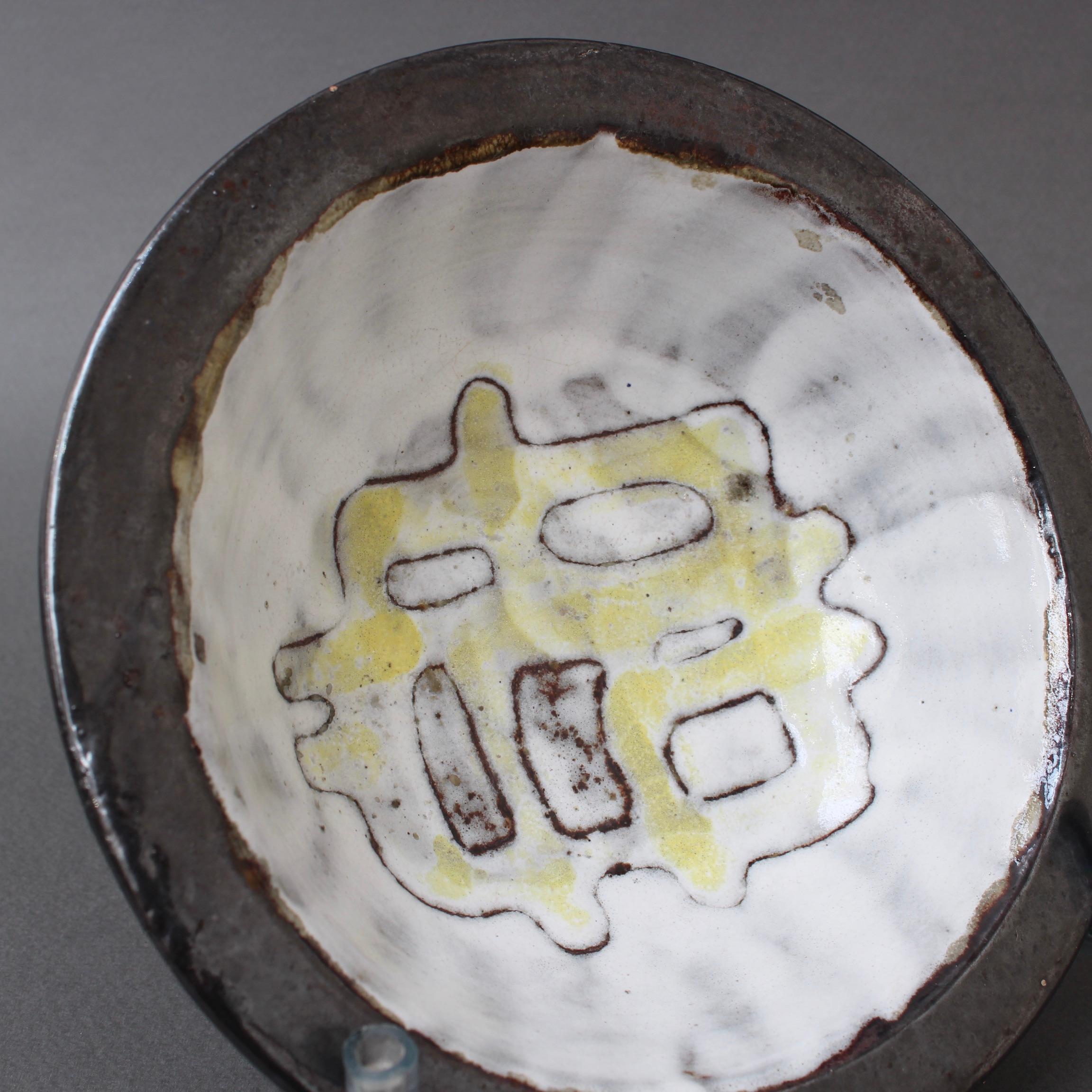 French Ceramic Decorative Bowl with Abstract Motif by Jean Rivier, circa 1960s 8