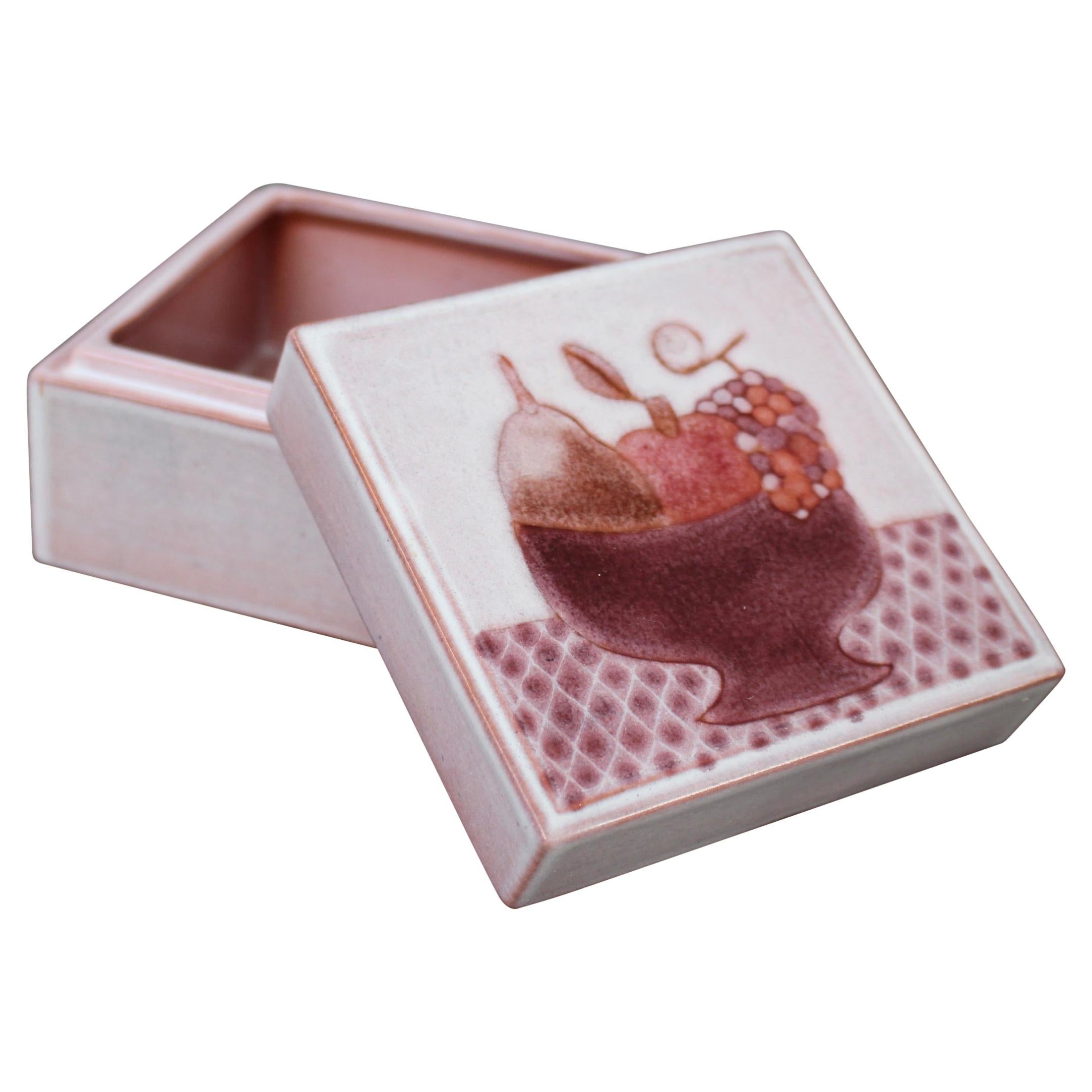 French Ceramic Decorative Box by Cloutier Brothers, circa 1970s For Sale