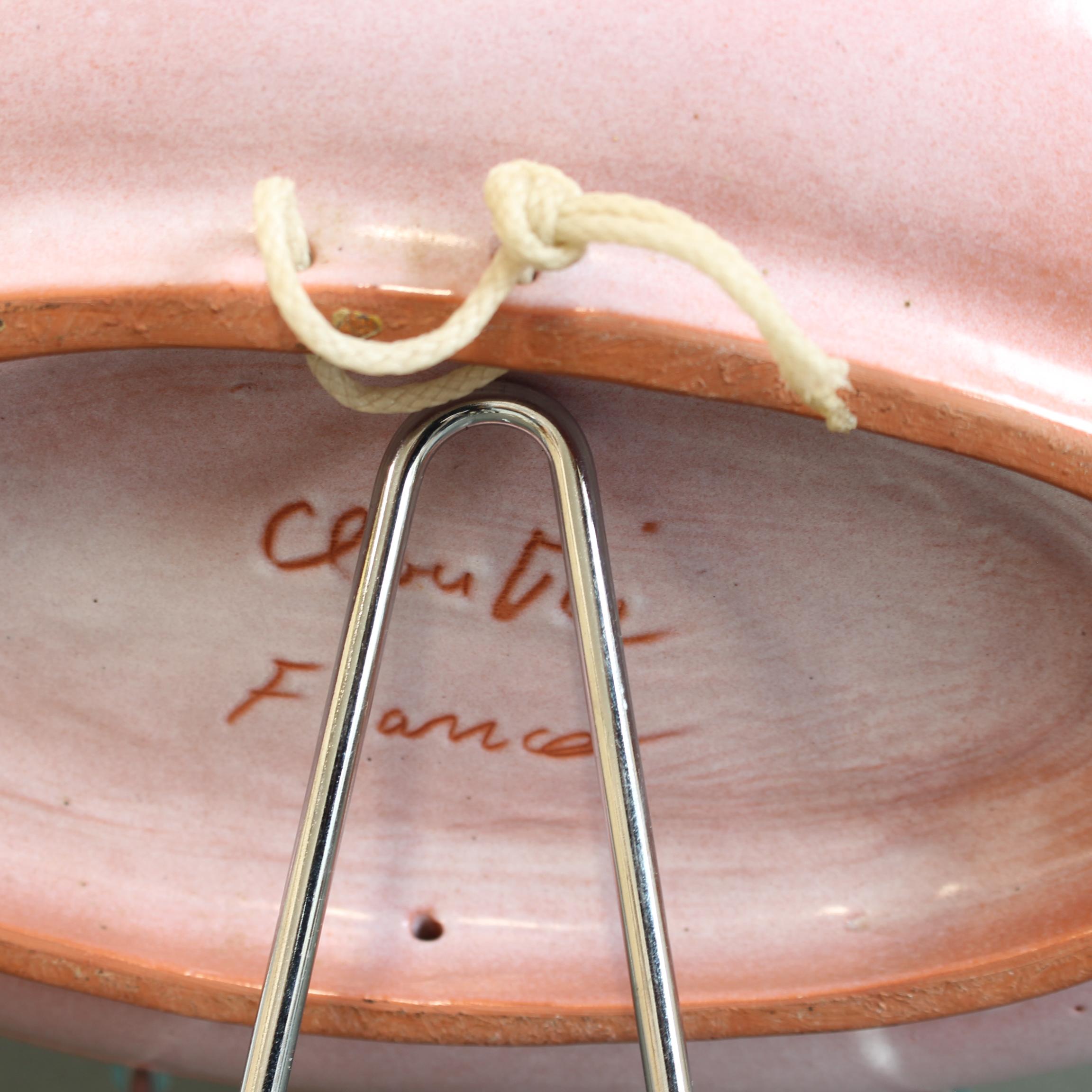 French Ceramic Decorative Platter by the Frères Cloutier For Sale 10