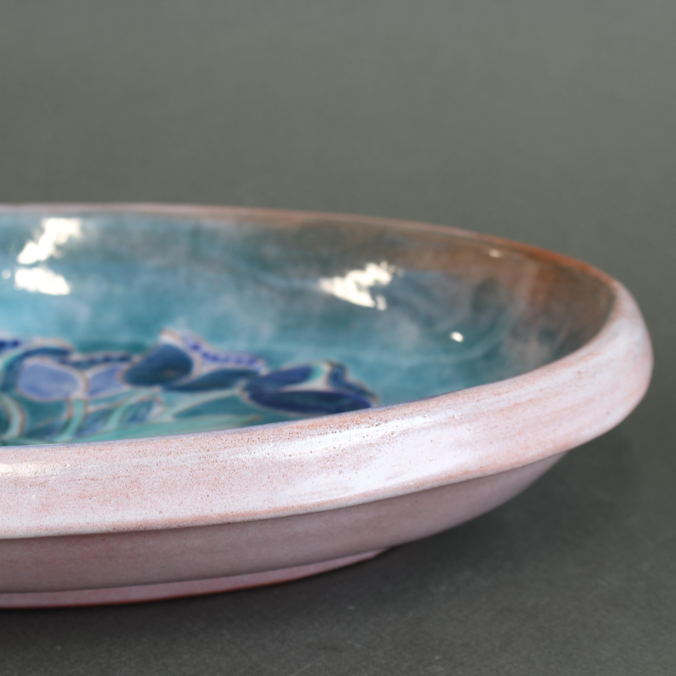 French Ceramic Decorative Platter by the Frères Cloutier For Sale 11