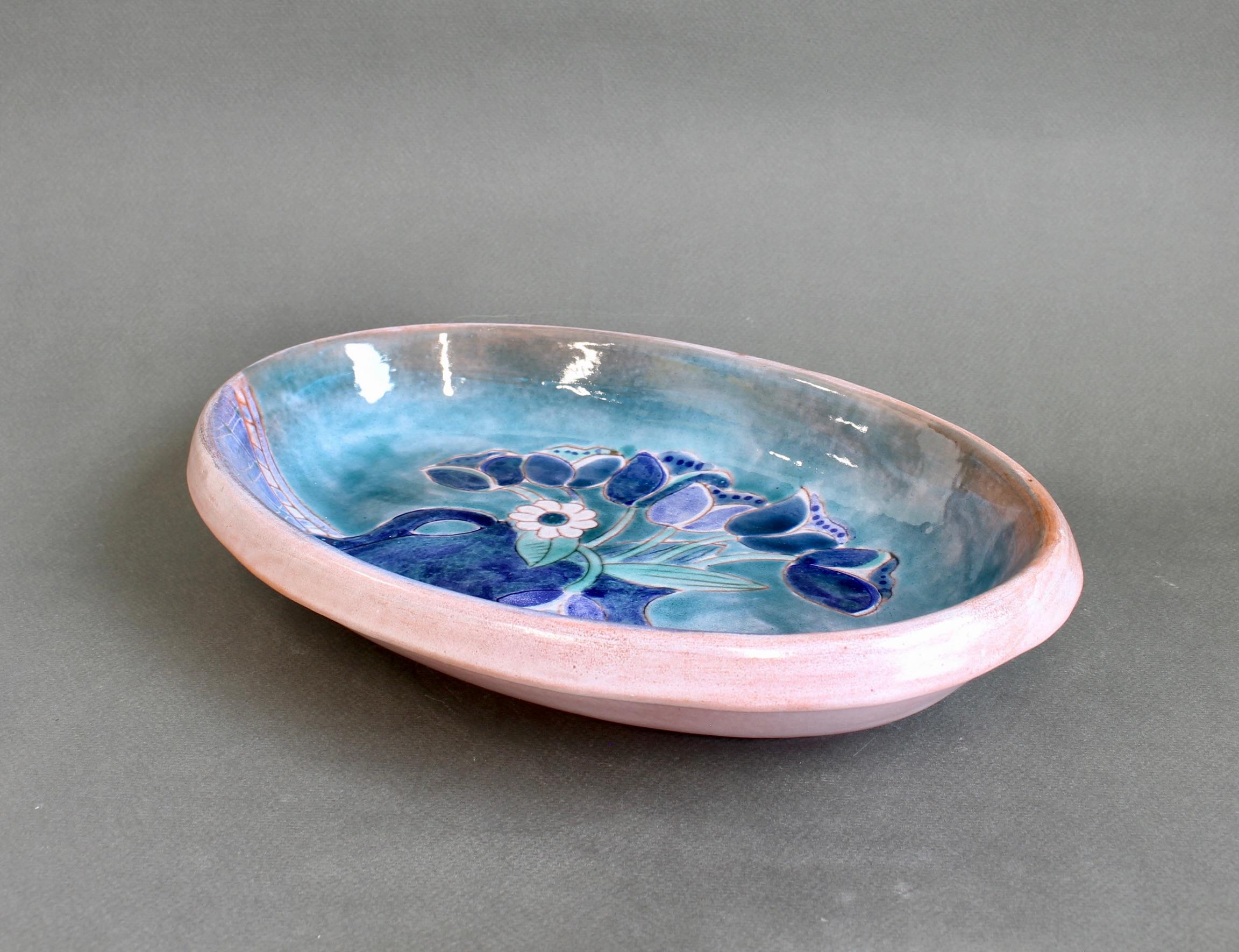 French Ceramic Decorative Platter by the Frères Cloutier For Sale 13