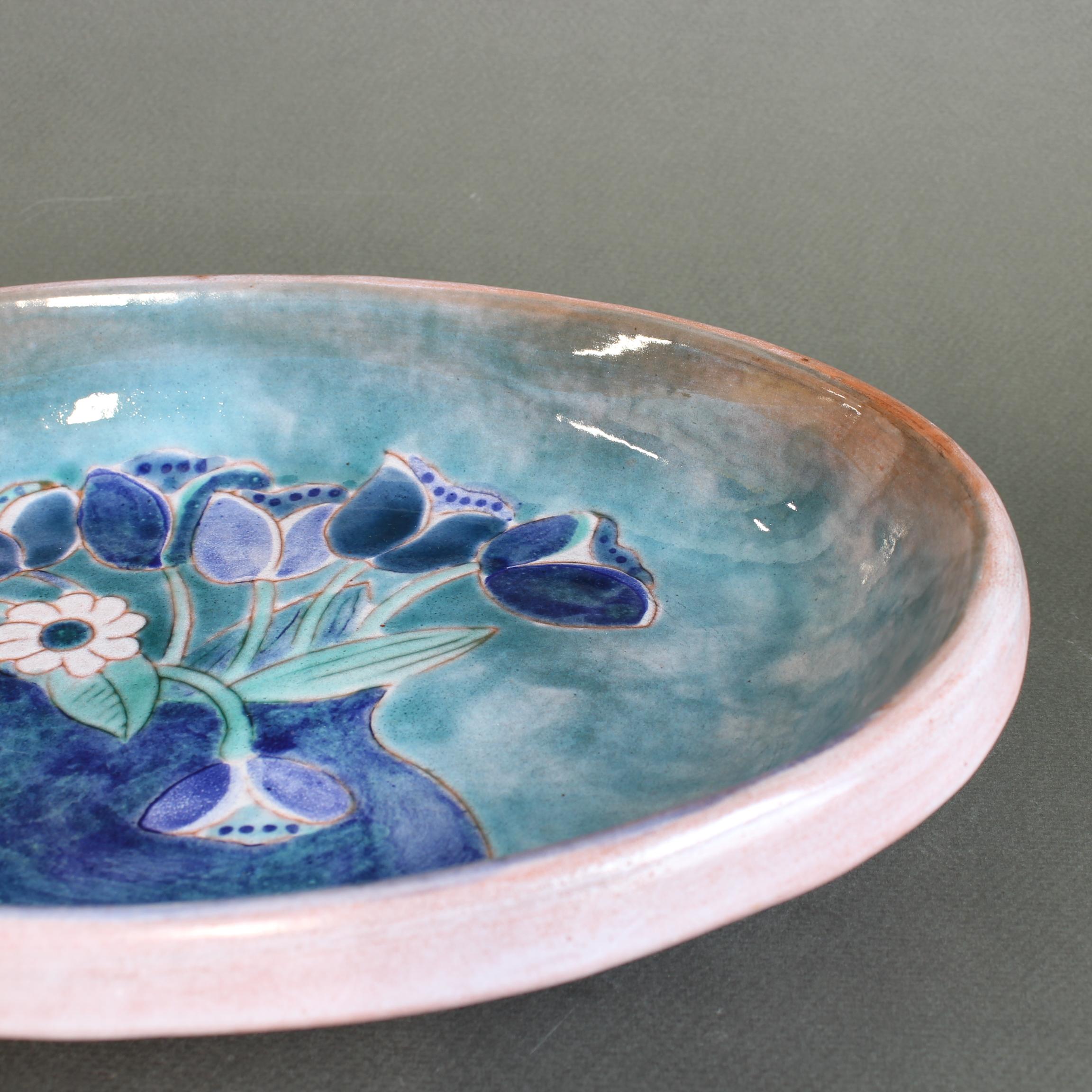 French Ceramic Decorative Platter by the Frères Cloutier For Sale 15