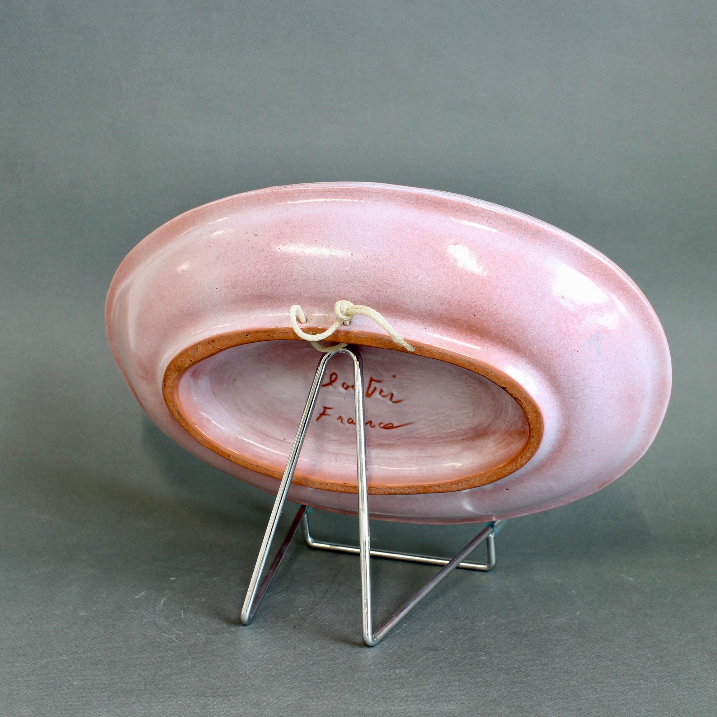 Late 20th Century French Ceramic Decorative Platter by the Frères Cloutier For Sale