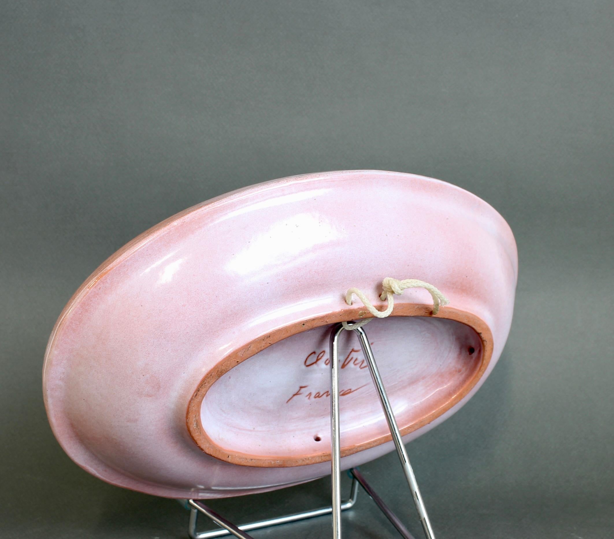 French Ceramic Decorative Platter by the Frères Cloutier For Sale 1