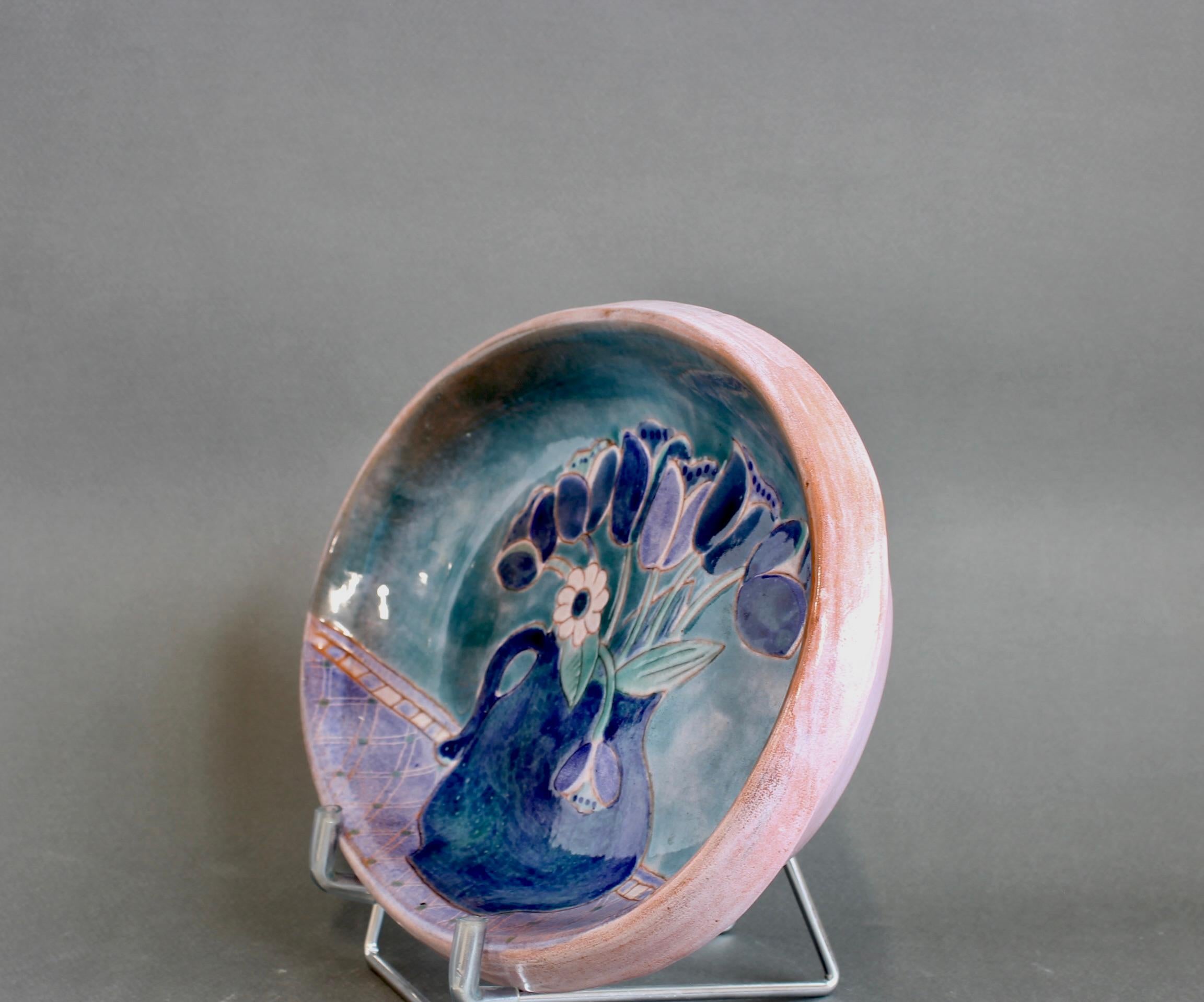 French Ceramic Decorative Platter by the Frères Cloutier For Sale 3