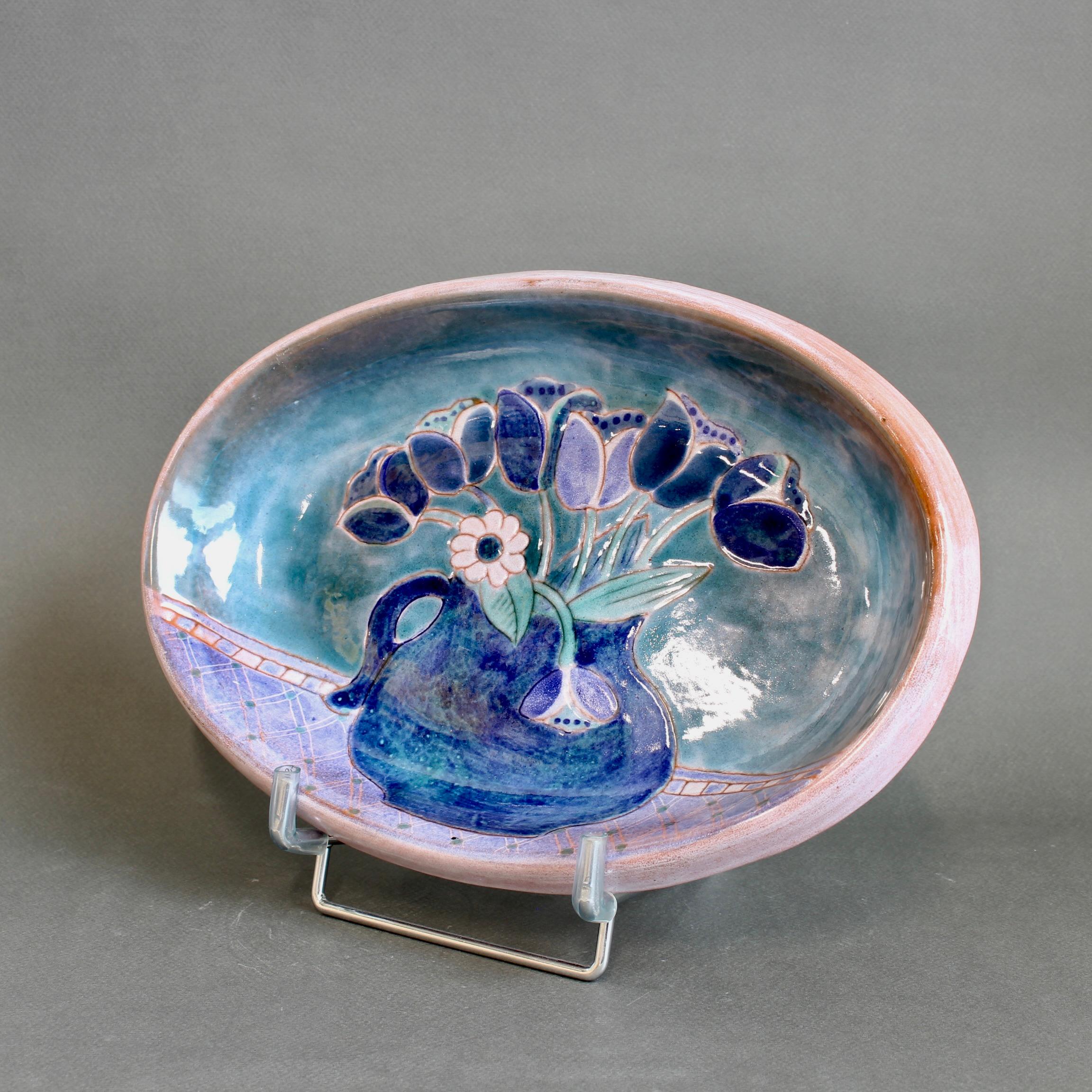 French Ceramic Decorative Platter by the Frères Cloutier For Sale 4