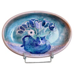 French Ceramic Decorative Platter by the Frères Cloutier