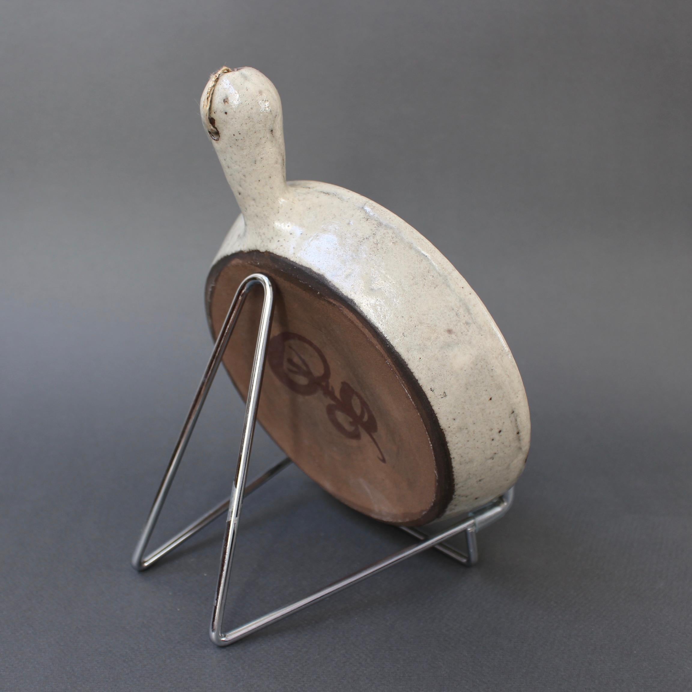 Rustic French Ceramic Decorative Serving Dish by Gustave Reynaud, Le Mûrier, c. 1960s For Sale