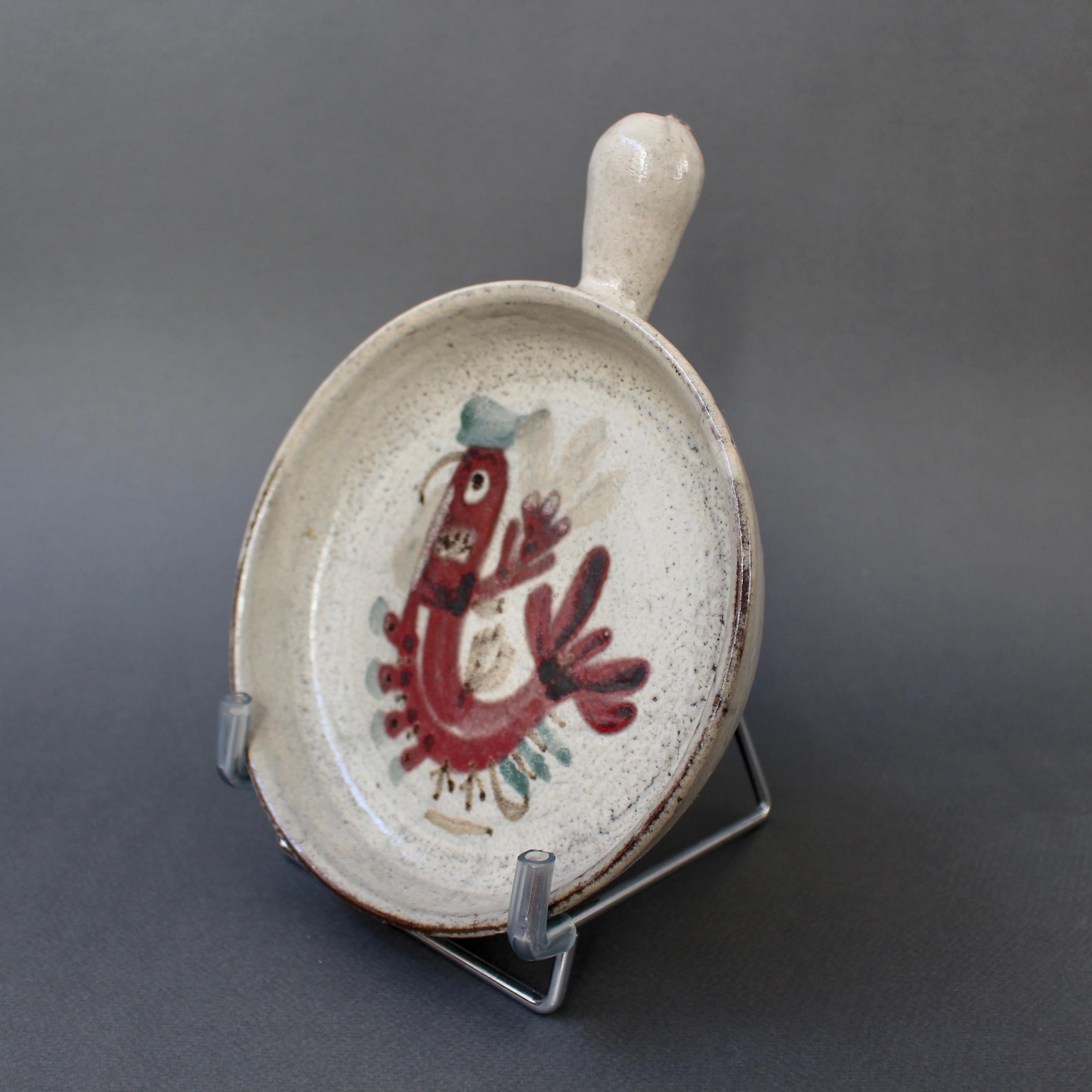 Mid-20th Century French Ceramic Decorative Serving Dish by Gustave Reynaud, Le Mûrier, c. 1960s For Sale