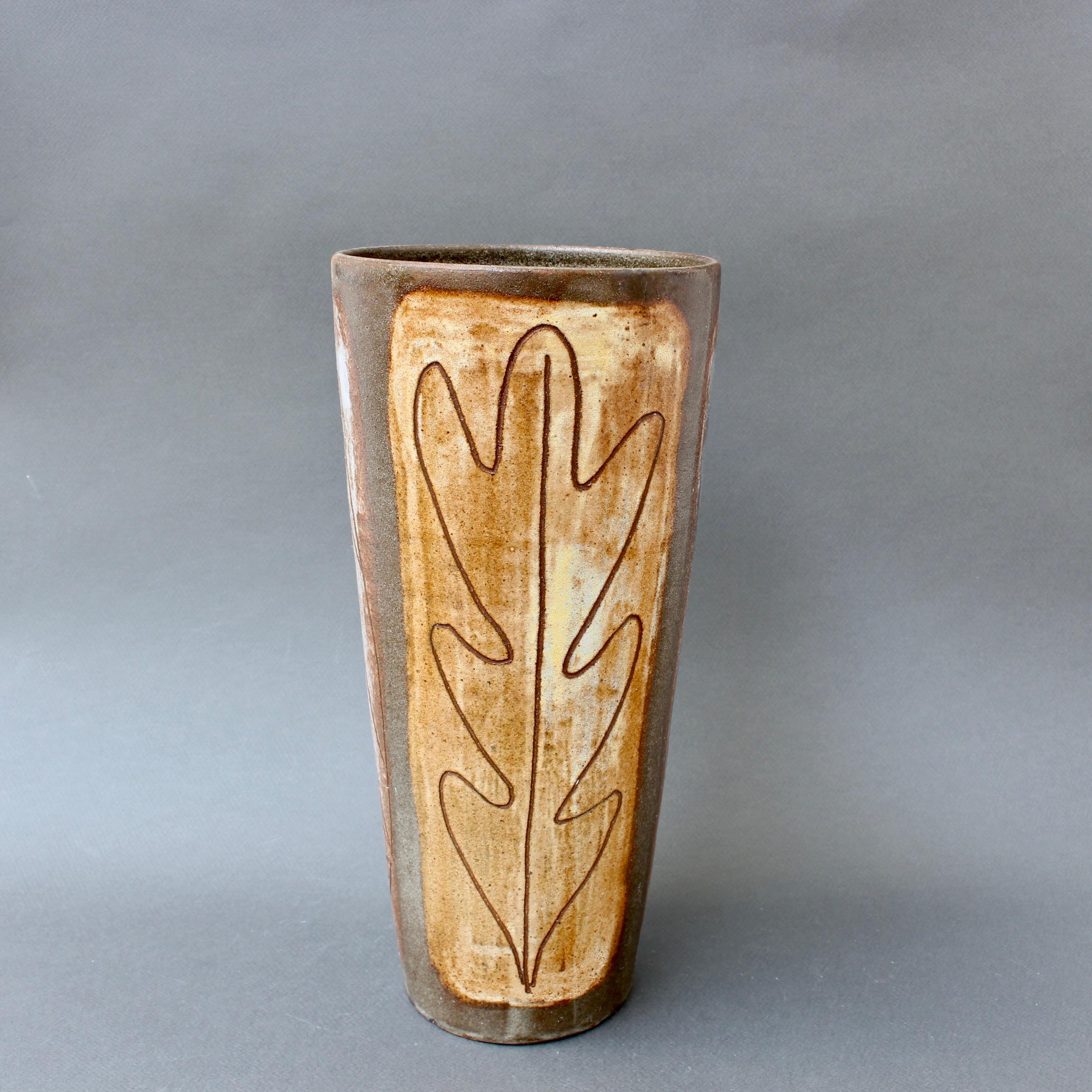 French Ceramic Decorative Vase by Alexandre Kostanda, circa 1960s In Fair Condition In London, GB