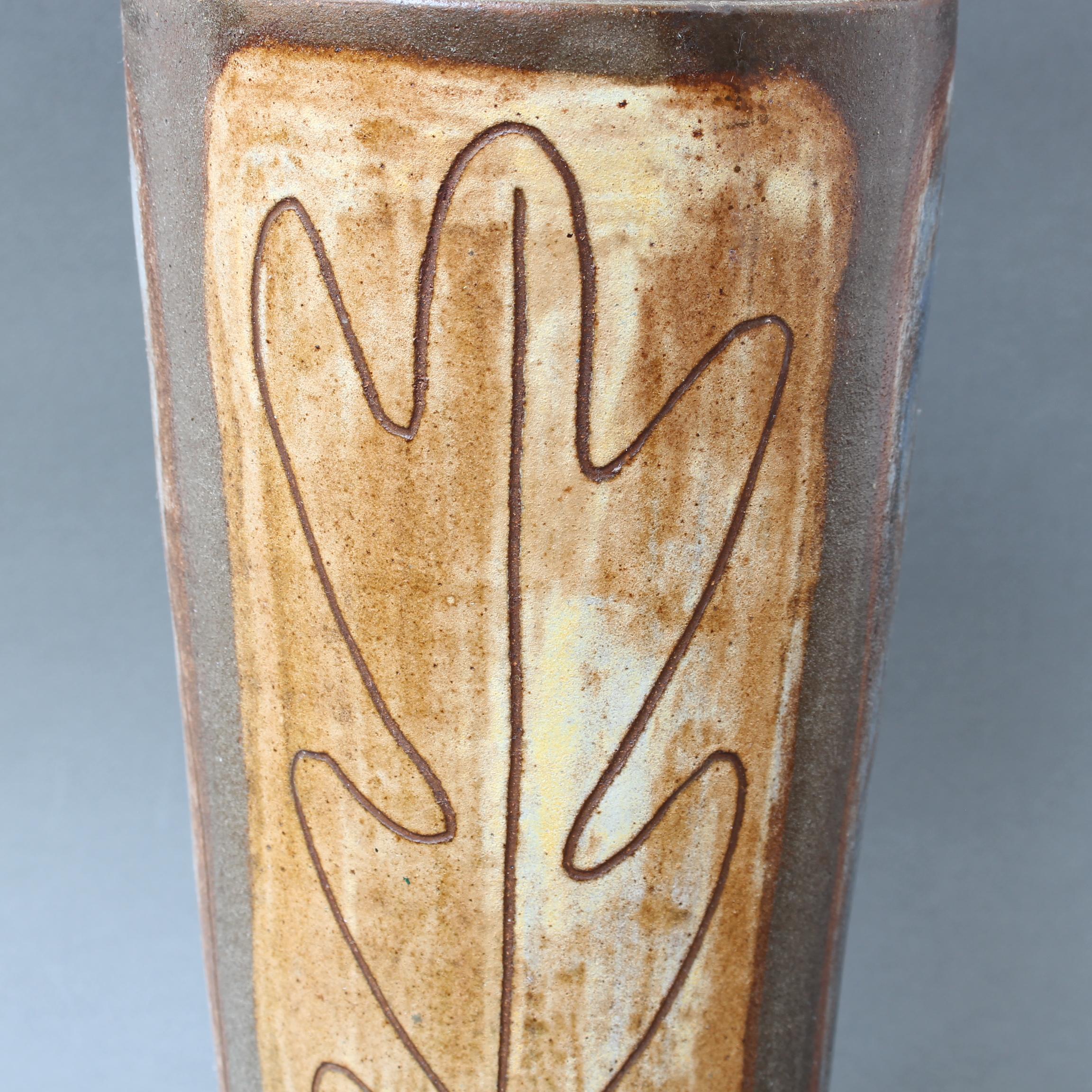 French Ceramic Decorative Vase by Alexandre Kostanda, circa 1960s 2