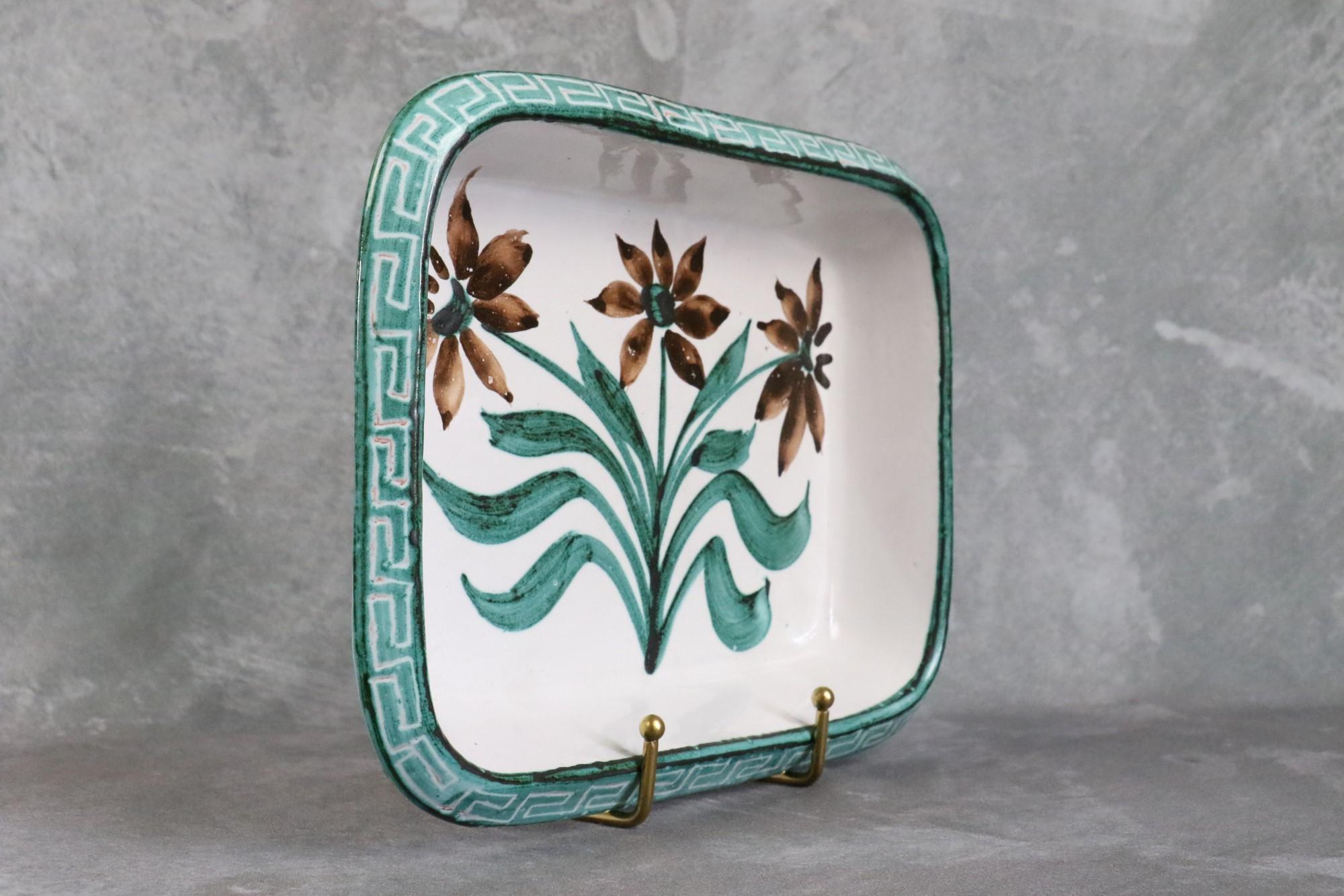 Mid-Century Modern French Ceramic Dish by Robert Picault, Signed, Vallauris, France, 1950s