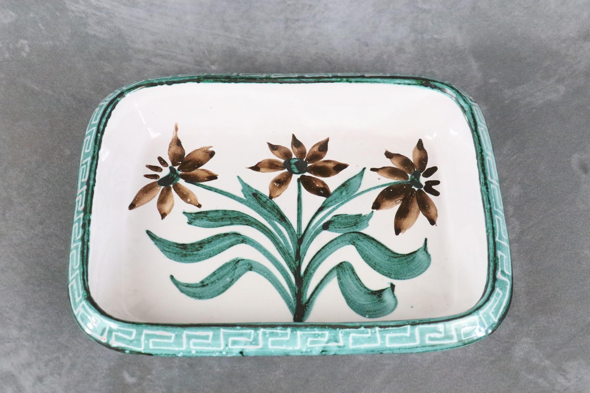 French Ceramic Dish by Robert Picault, Signed, Vallauris, France, 1950s In Good Condition In Camblanes et Meynac, FR