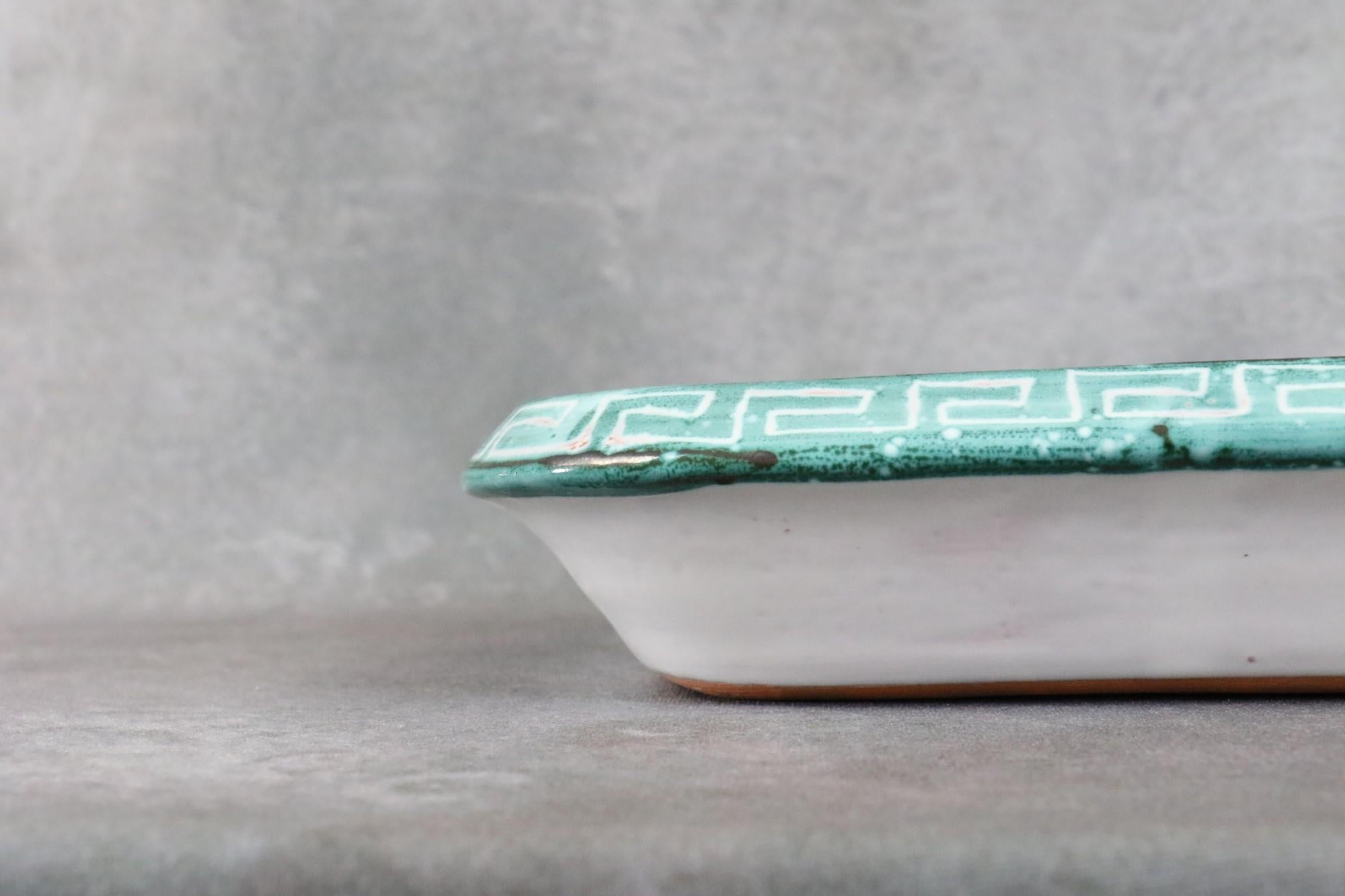 French Ceramic Dish by Robert Picault, Signed, Vallauris, France, 1950s 2