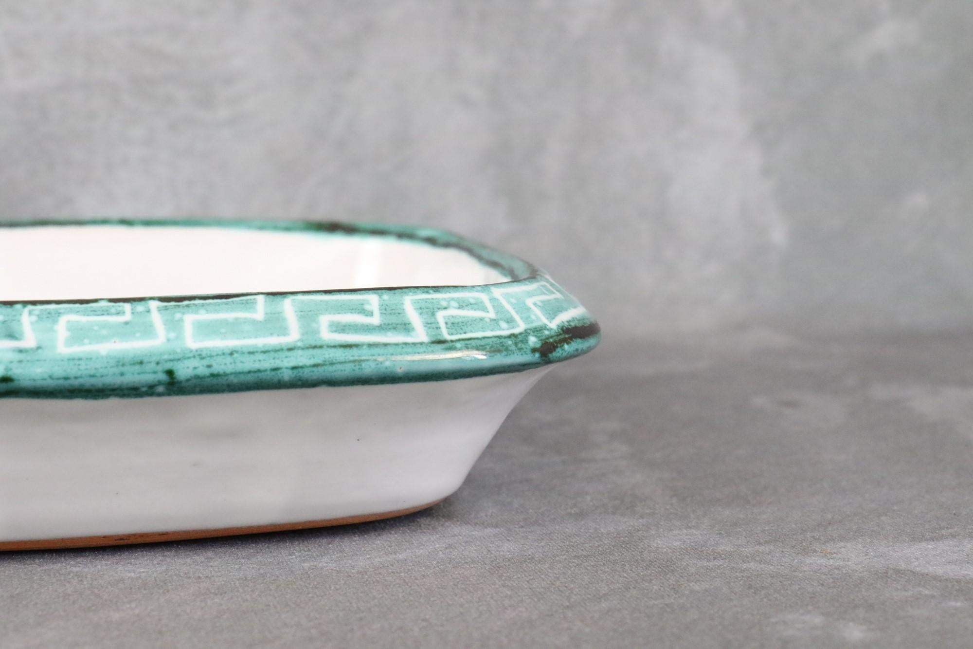 French Ceramic Dish by Robert Picault, Signed, Vallauris, France, 1950s 3
