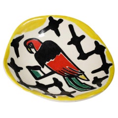 French Ceramic Dish Roland Brice Parrot Fernand Leger Biot- G398