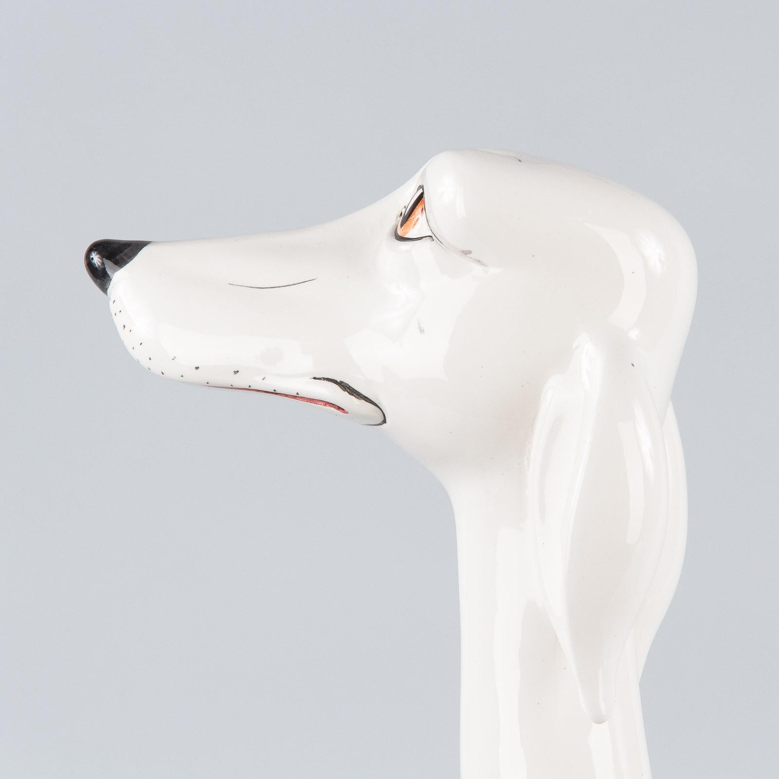 French Ceramic Dog Sculpture, 1960s 7