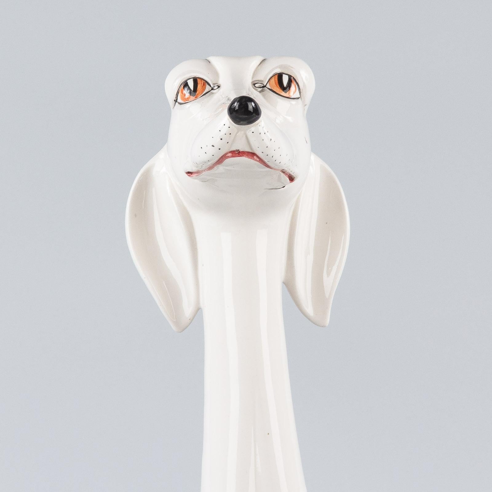 French Ceramic Dog Sculpture, 1960s 8