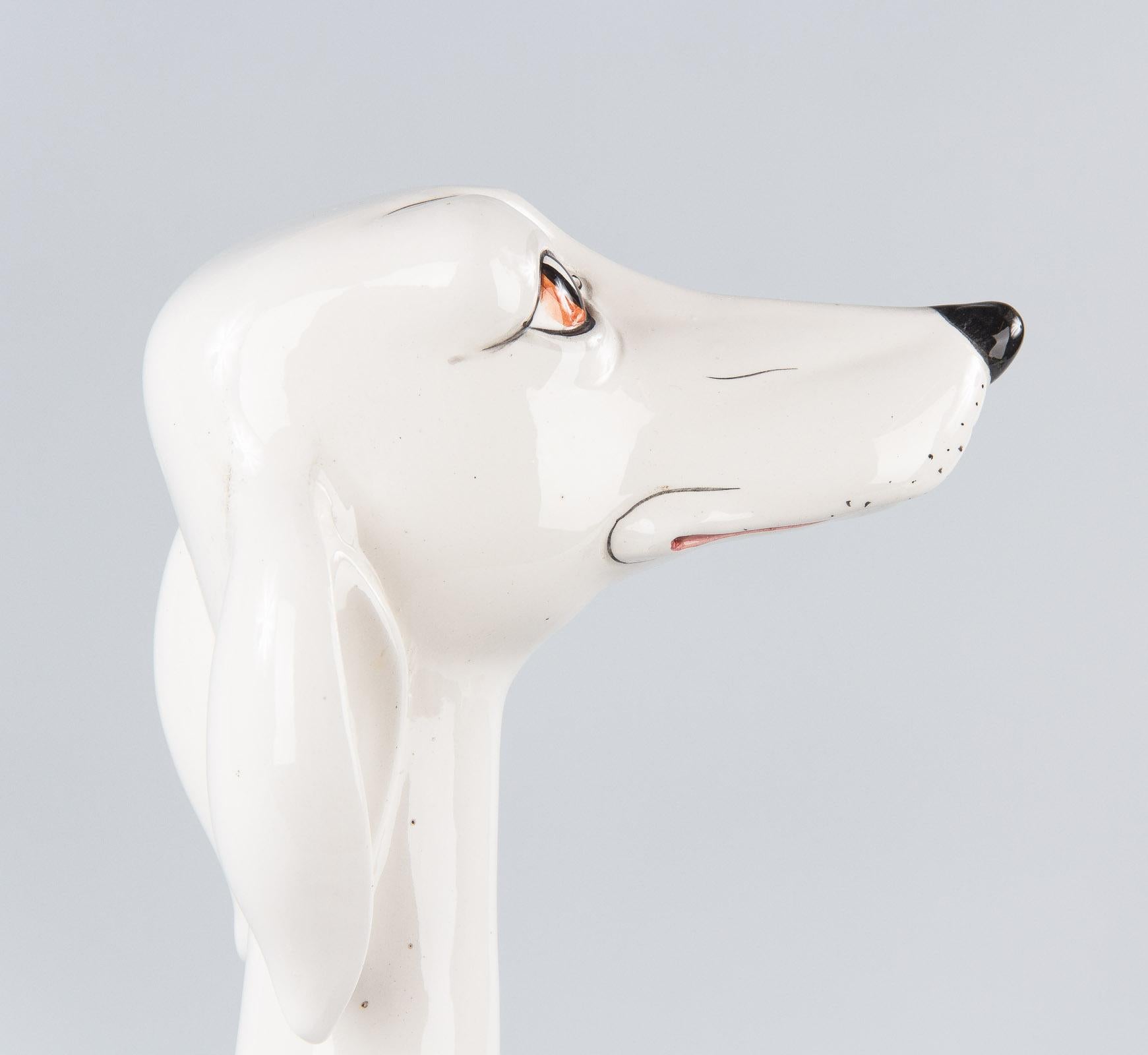 French Ceramic Dog Sculpture, 1960s 11