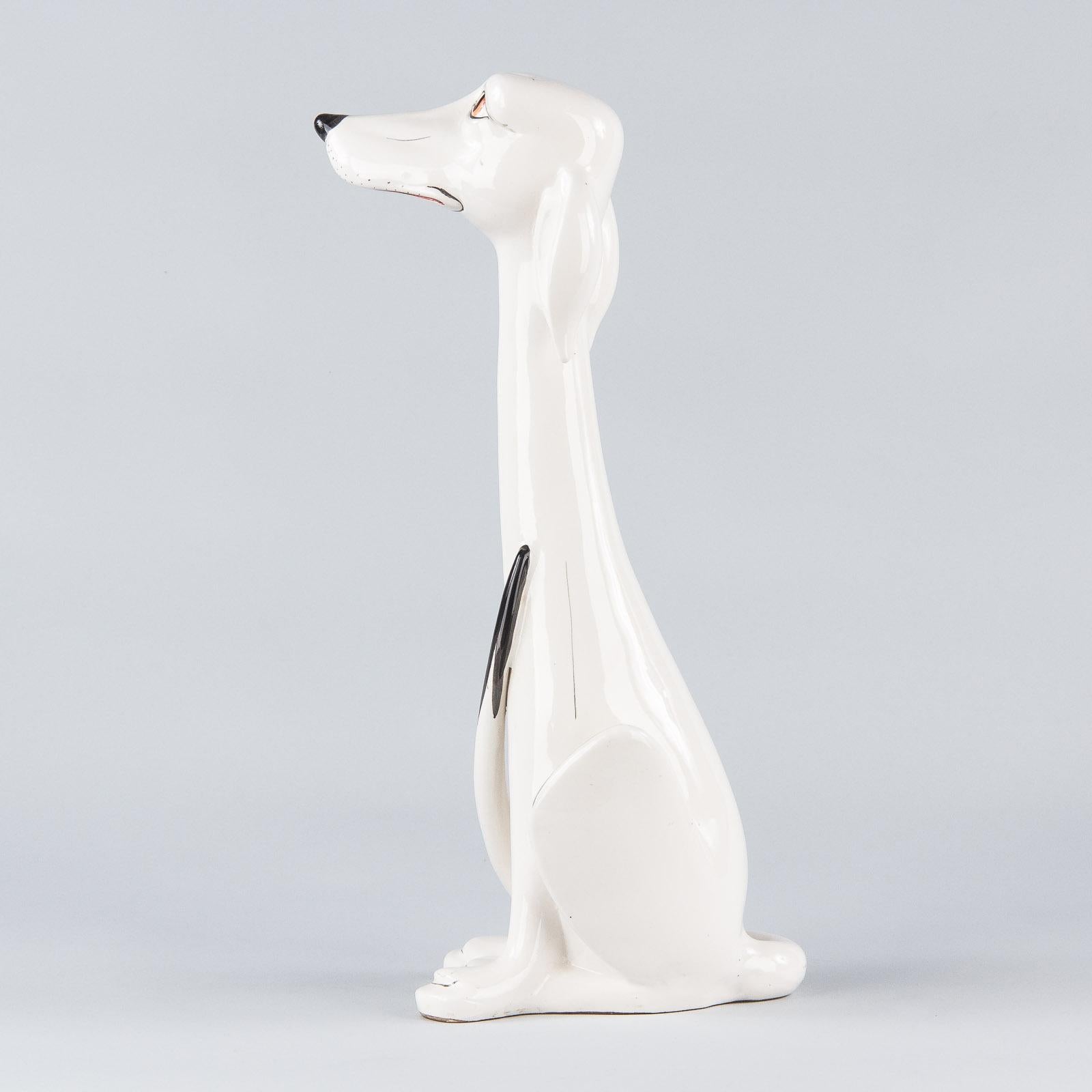 French Ceramic Dog Sculpture, 1960s 1