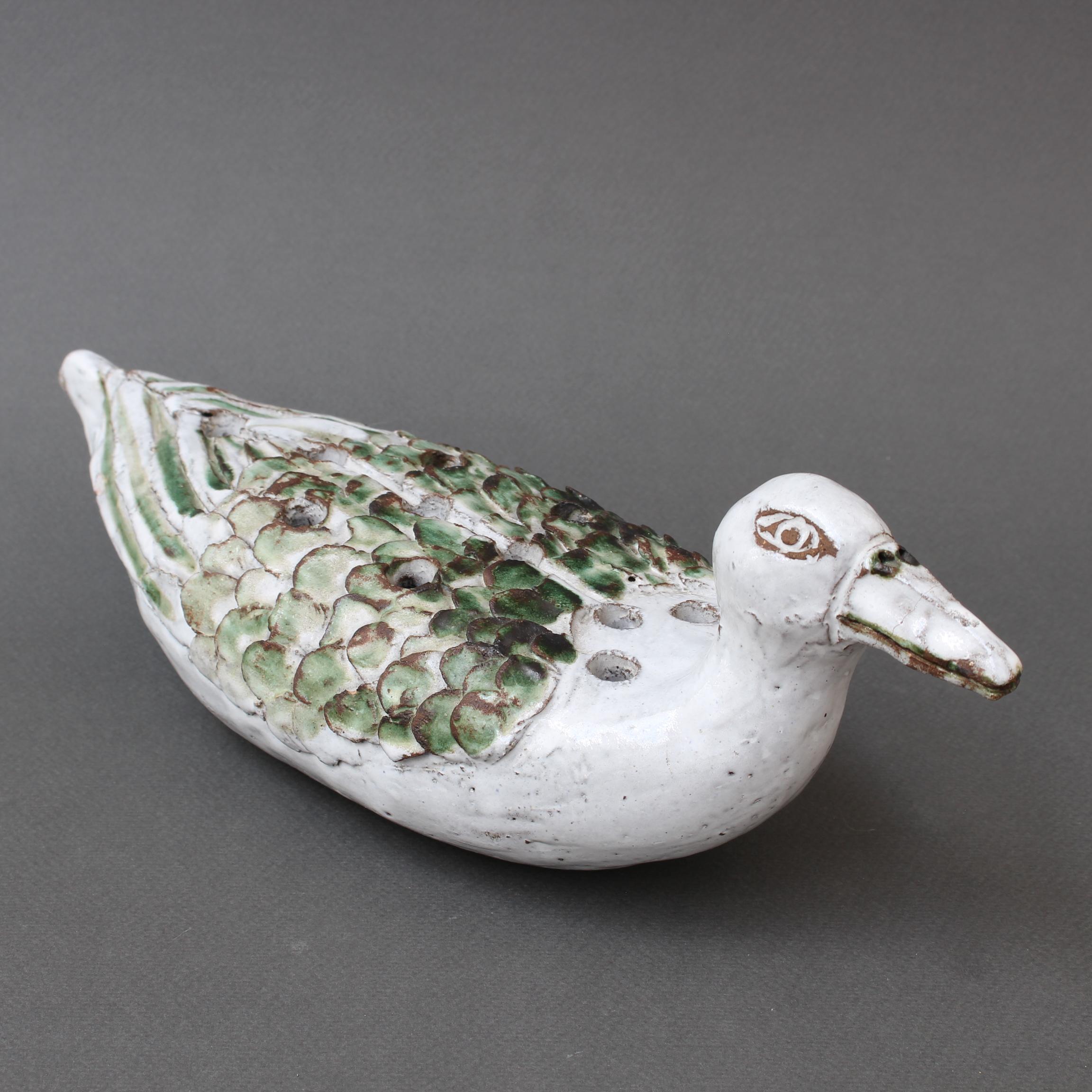 French Ceramic Duck Flower Vase by Albert Thiry '1994' For Sale 5