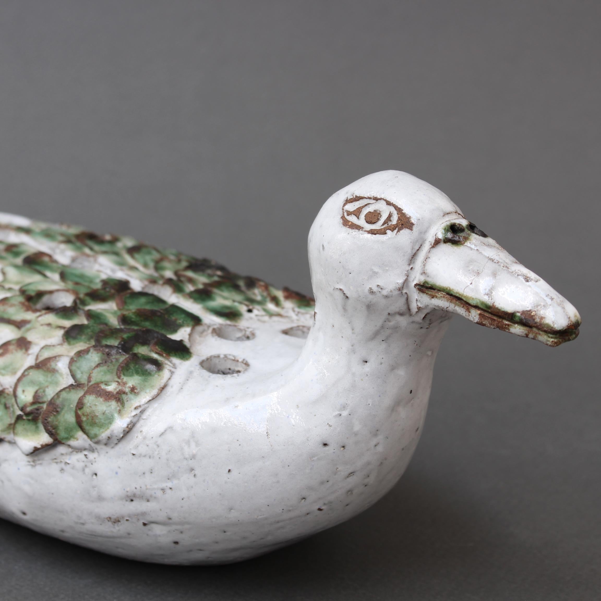 French Ceramic Duck Flower Vase by Albert Thiry '1994' For Sale 6