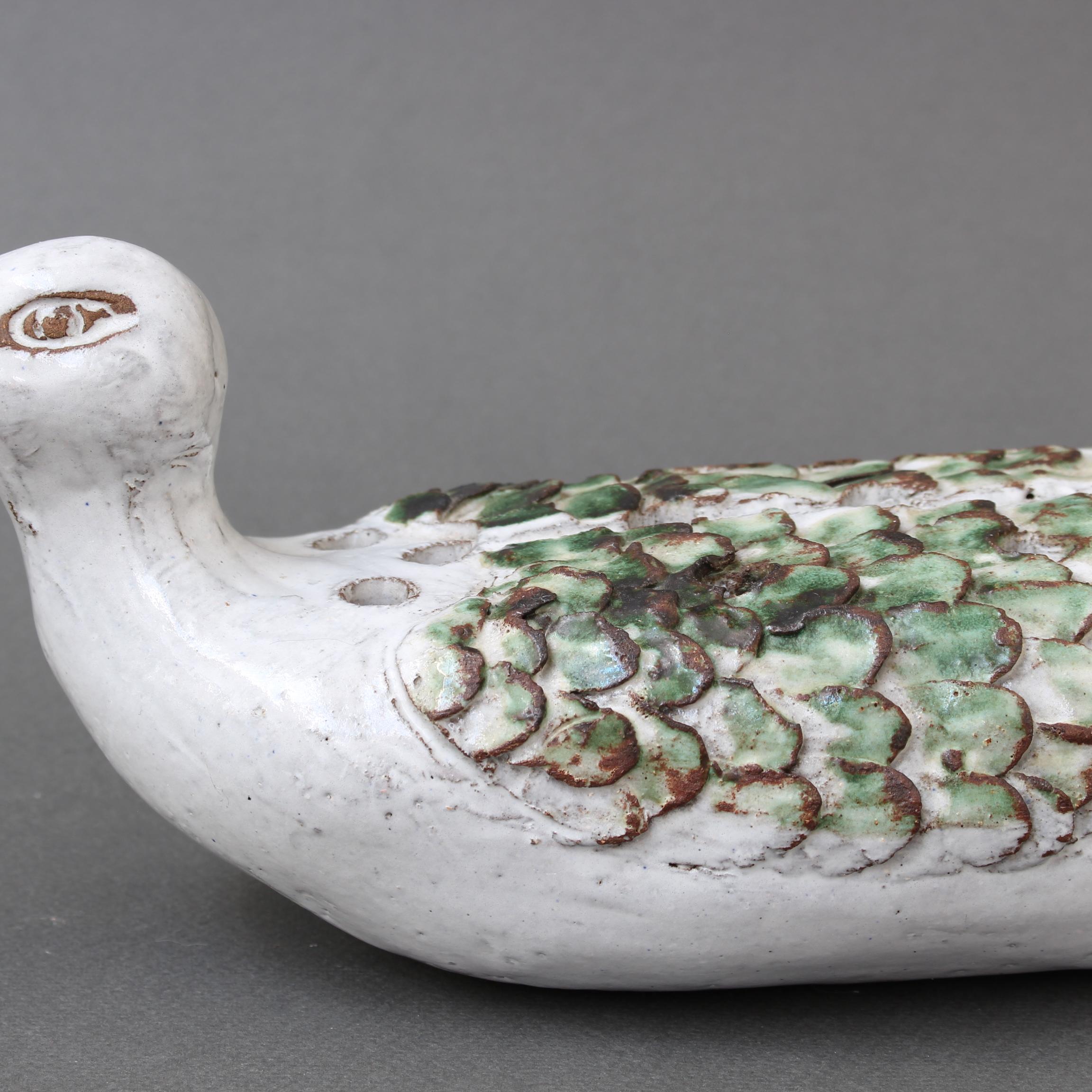 French Ceramic Duck Flower Vase by Albert Thiry '1994' For Sale 7