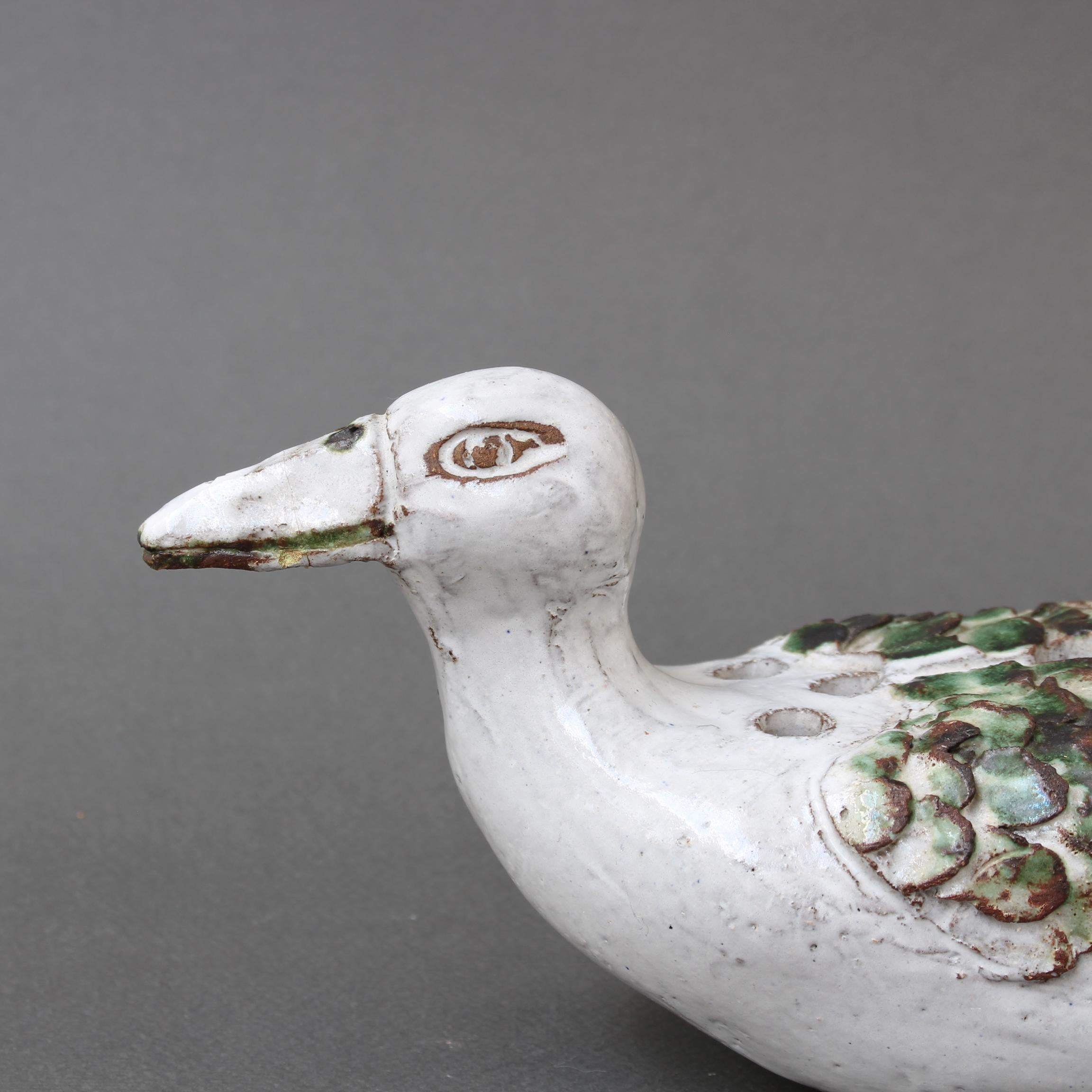 French Ceramic Duck Flower Vase by Albert Thiry '1994' For Sale 8