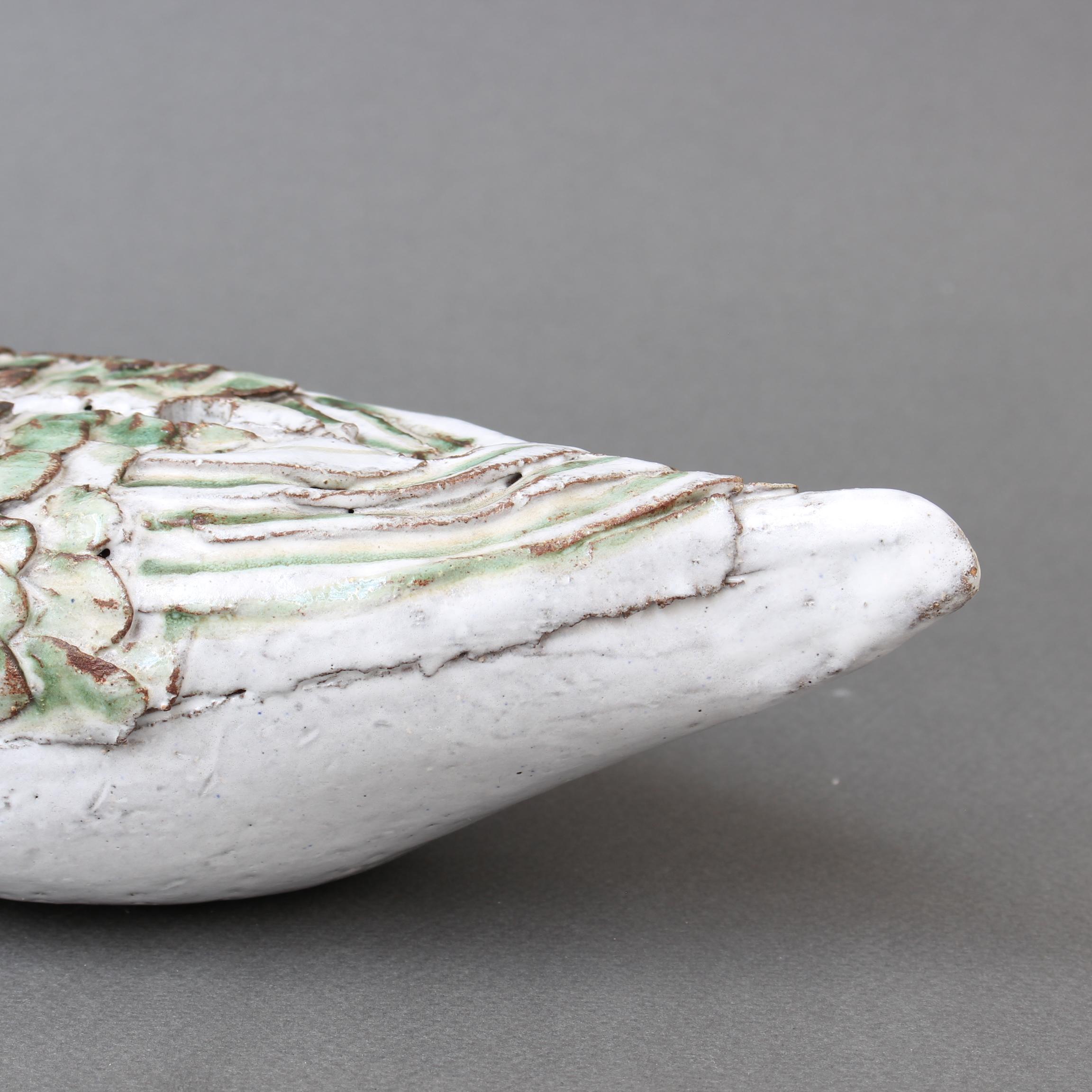 Französische Keramikvase mit Entenblumen aus Keramik von Albert Thiry, 1994 im Angebot 11