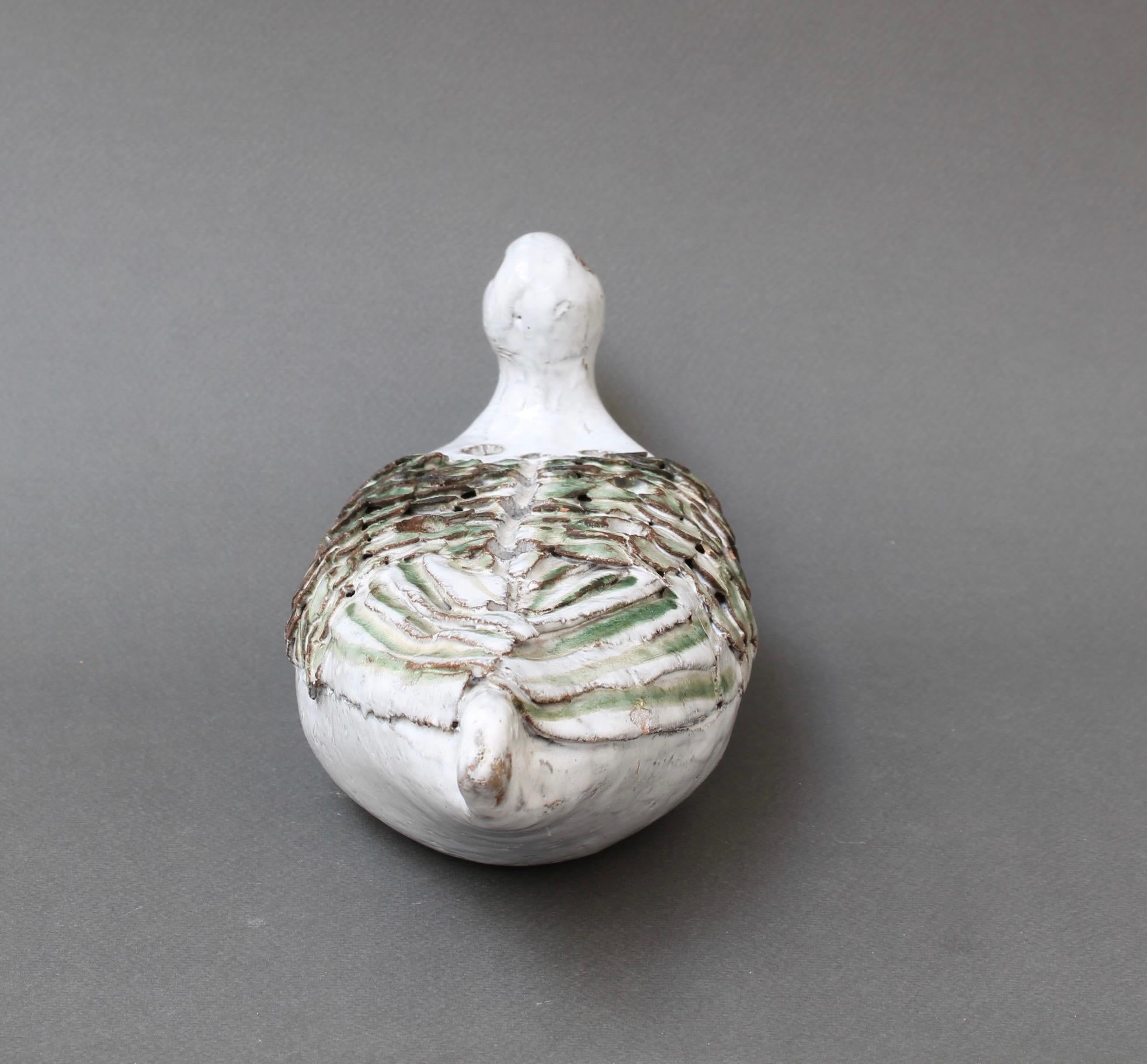 Fin du 20e siècle Vase à fleurs de canard en céramique française par Albert Thiry '1994' en vente