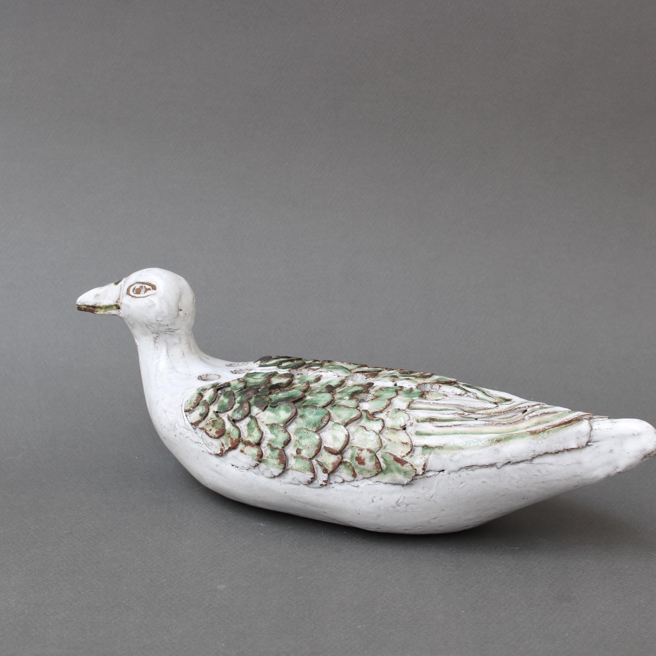 French Ceramic Duck Flower Vase by Albert Thiry '1994' For Sale 2