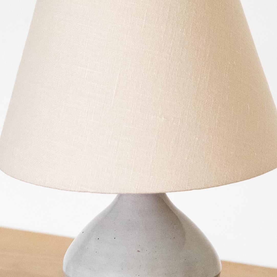 20th Century French Ceramic Etched Lamp