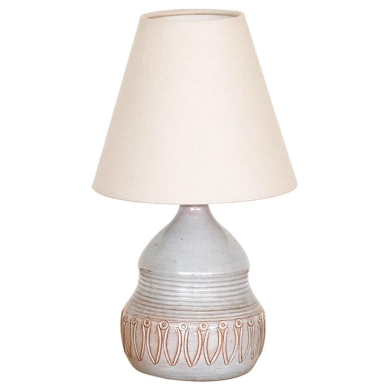 French Ceramic Etched Lamp