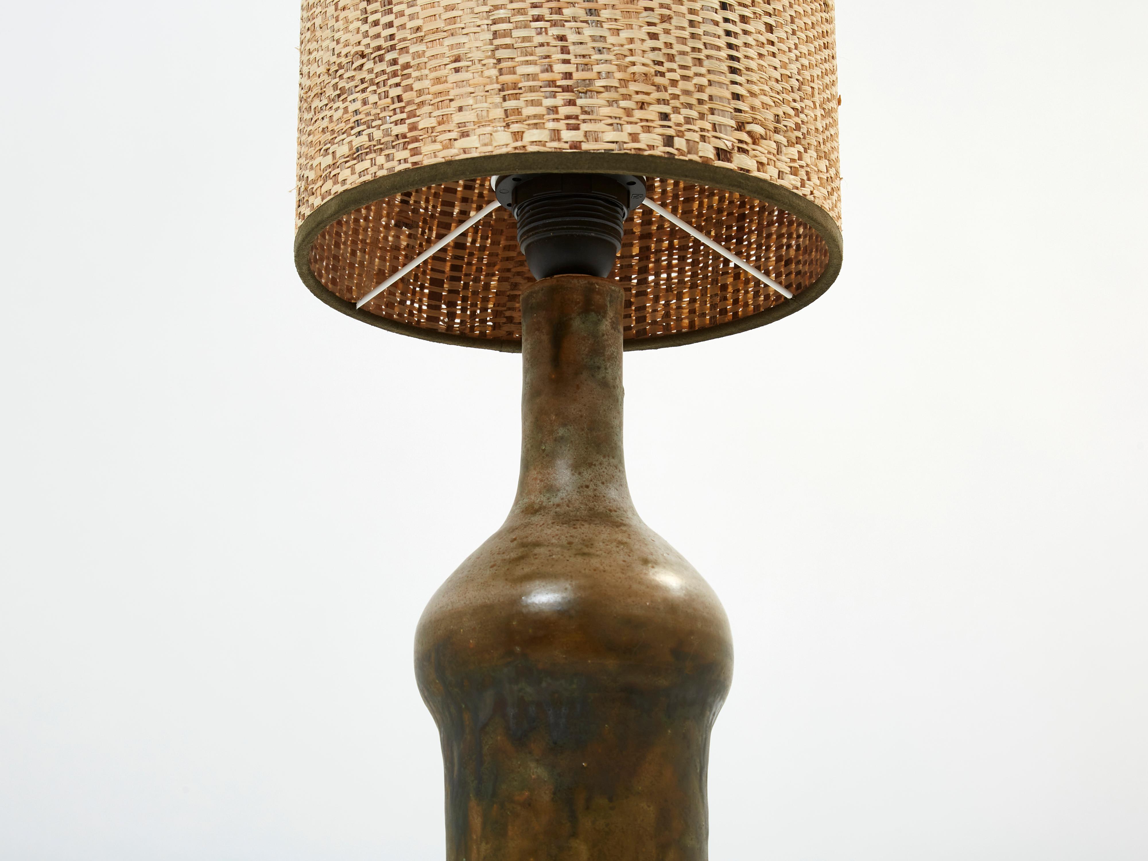 French Ceramic Floor Lamp, 1960s For Sale 2
