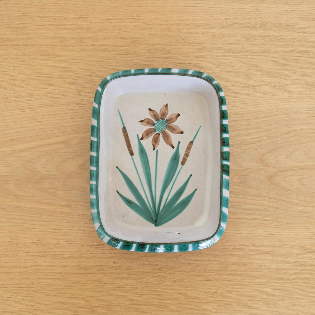 20th Century French Ceramic Flower Tray by Robert Picault